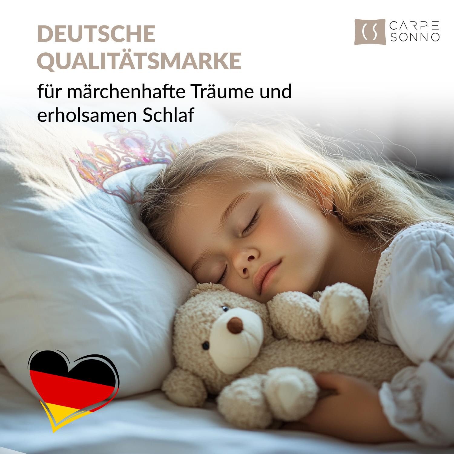 Carpe Sonno Kinderbettwäsche 135 x 200 Mädchen Prinzessin Kinder Bettwäsche Lila Rosa Baumwolle, Renforcé, 2 teilig, OEKO-TEX Bettbezug 135x200 mit Reißverschlu – Bild 5 von 5