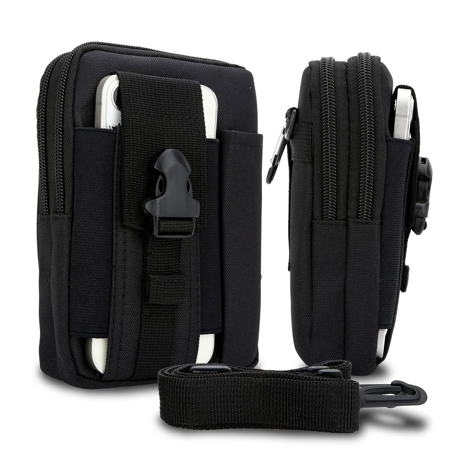 Cadorabo Handytasche für iPhone 14 (1-tlg), Hülle mit Schultergurt Handyhalter Militär Gürteltasche Hüfttasche