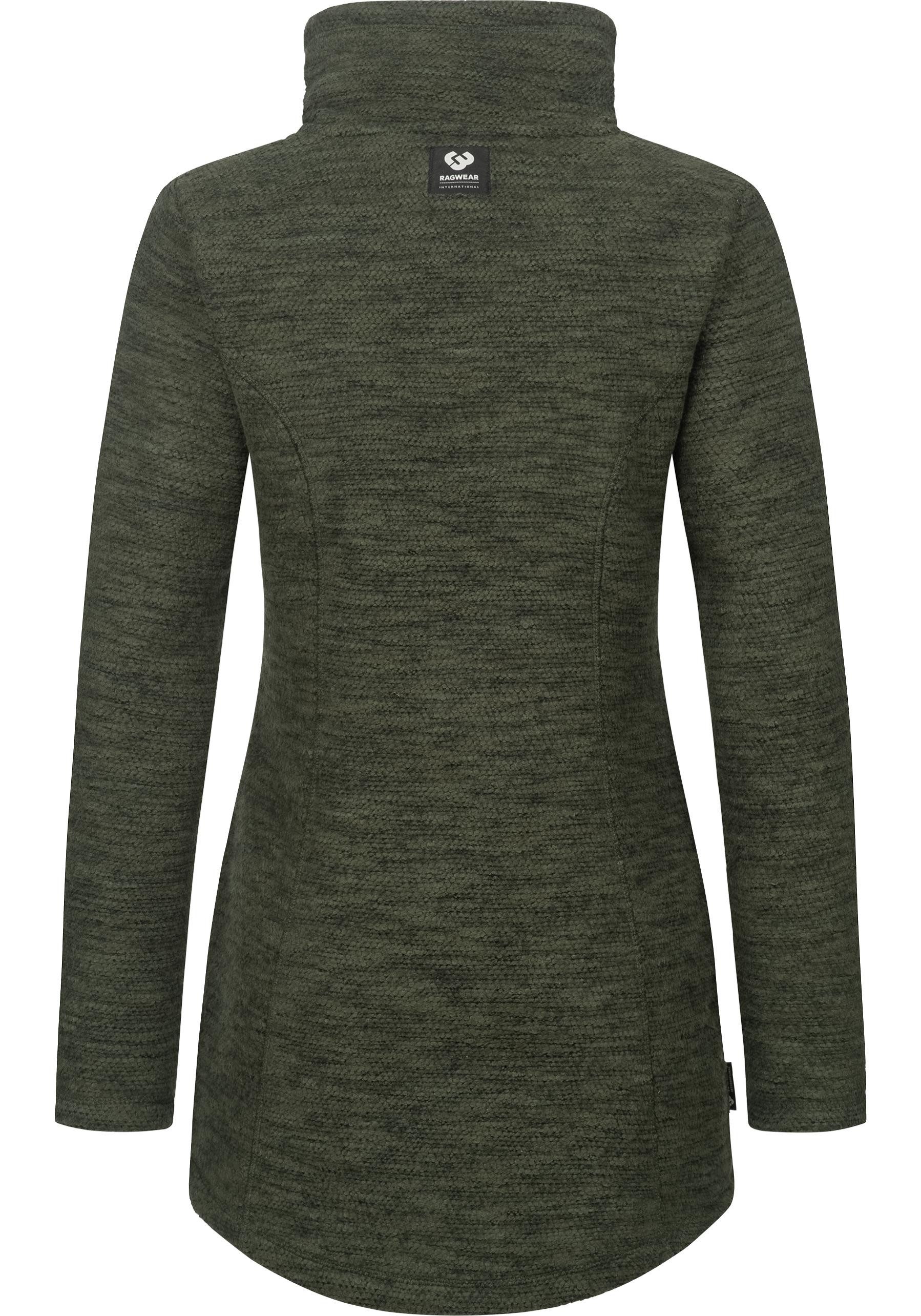 Ragwear Strickjacke Miram Melange Kuschelige Übergangsjacke in Strick-Optik