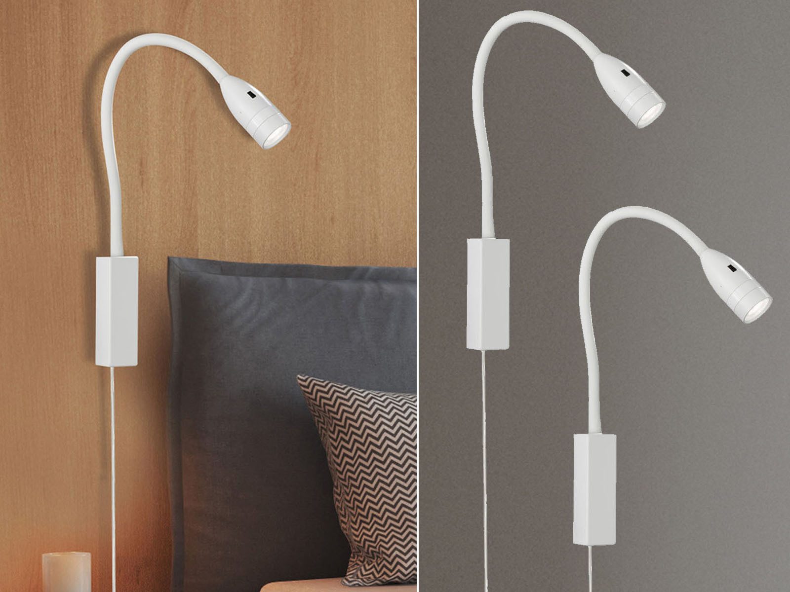 FISCHER & HONSEL LED Leselampe, LED fest integriert, Warmweiß, 2er SET Bett günstig online kaufen