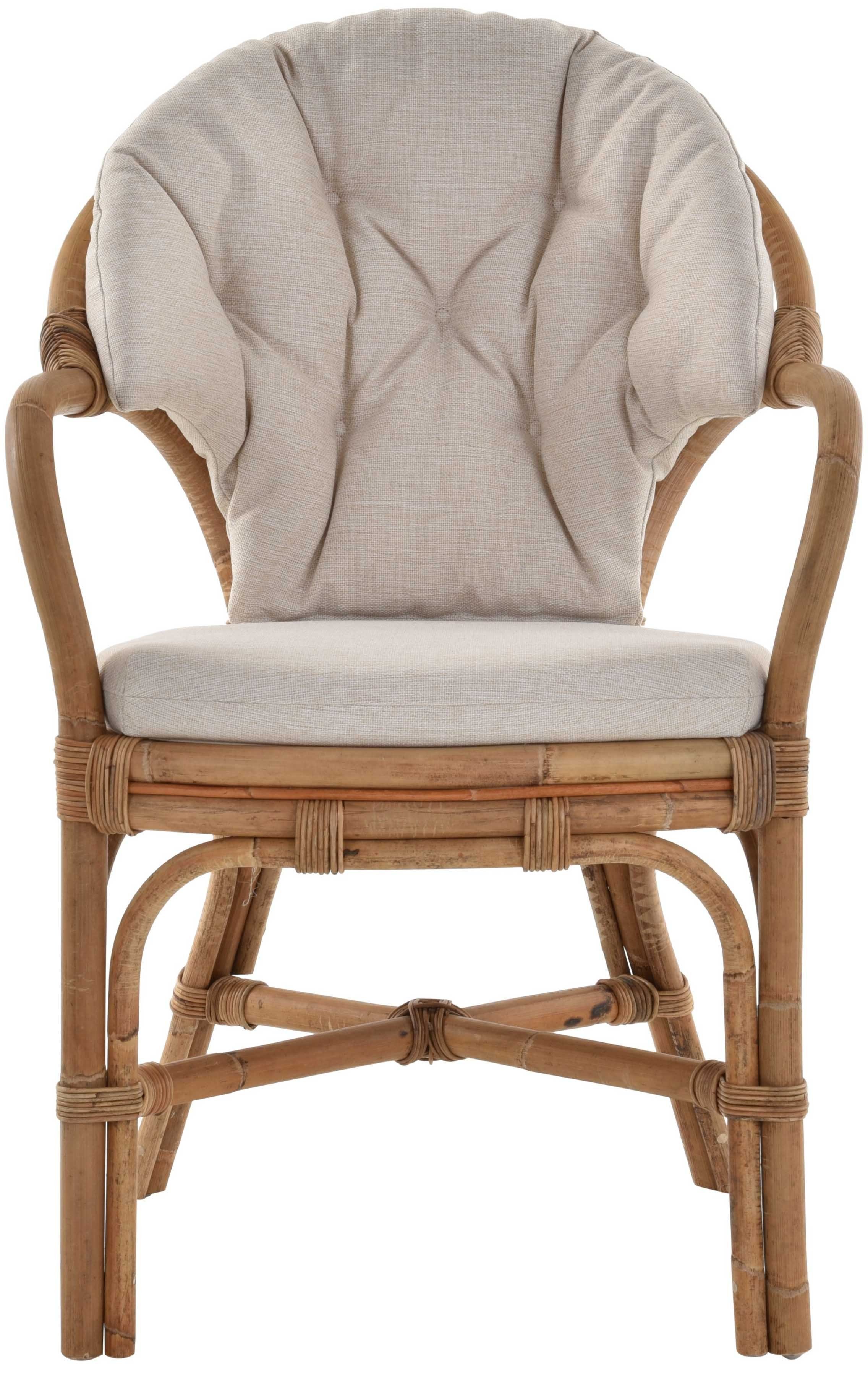 Krines Home Armlehnstuhl Klassischer Korbsessel Rattansessel günstig online kaufen