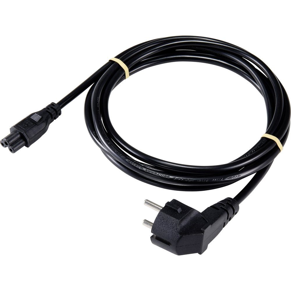 Sygonix SY-5043498 Notebook Netzkabel Schwarz 3.00 m Elektro-Kabel