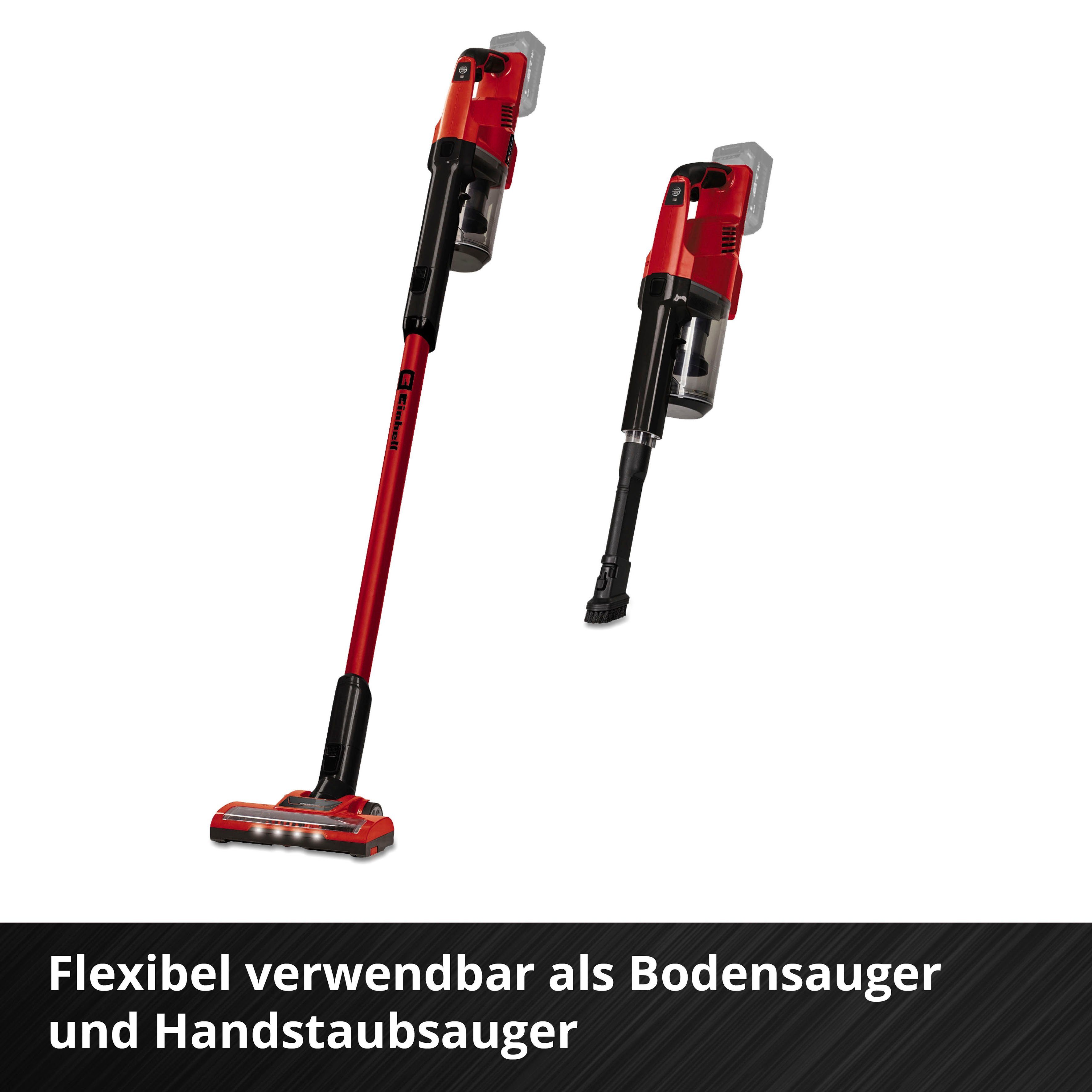 Einhell Akku-Hand-und Stielstaubsauger TE-SV 18 Li, 120 W, beutellos, Power X-Change, Inkl. 18 V 2,5 Ah Akku und Ladegerät