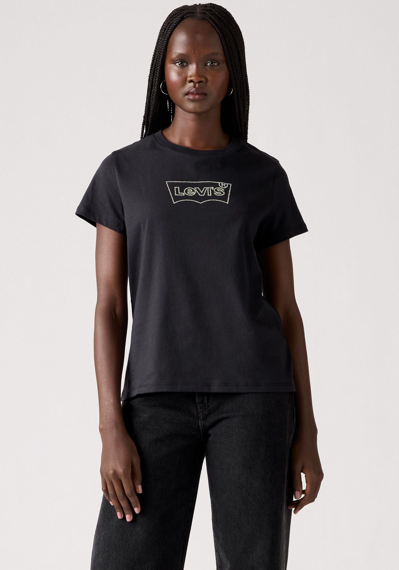 Levi's® Rundhalsshirt THE PERFECT TEE mit Logo im Metallic-Holo Print günstig online kaufen