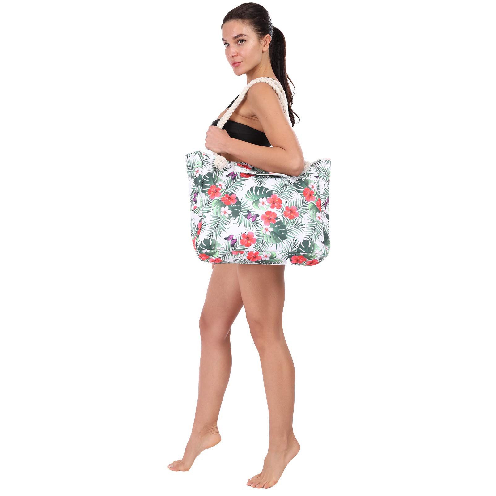Coonoor Strandtasche Damen Extra Groß Schultertasche Shopper Einkaufstasche Wasserdicht – Bild 2 von 3