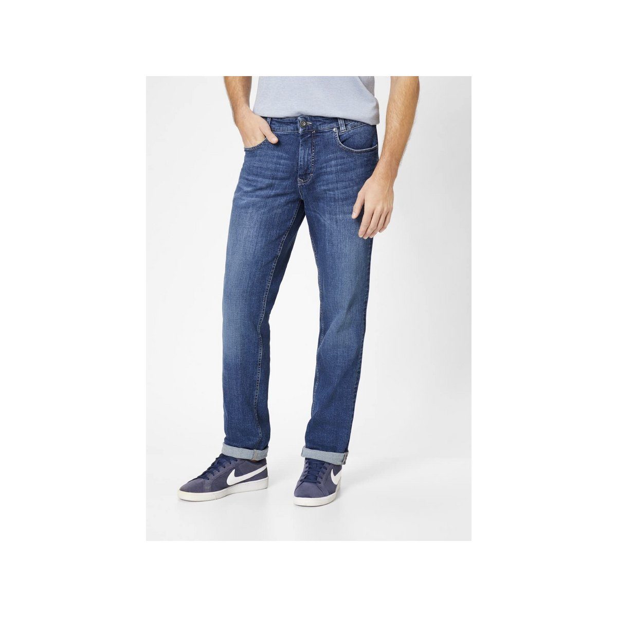 (1-tlg) 5-Pocket-Jeans Paddock's mittel-blau