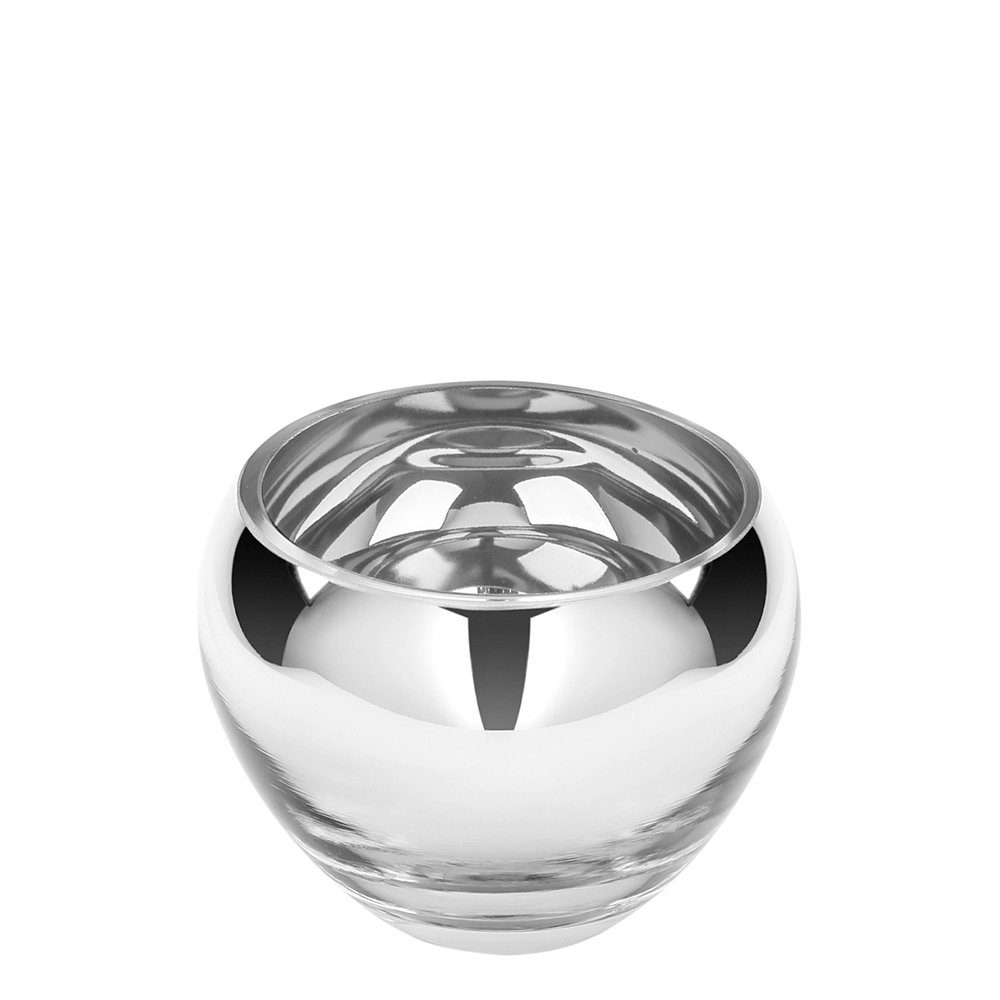 Fink Teelichthalter FINK Teelichthalter Colore - silber - H. 9cm x D. 12cm (1 Stück)