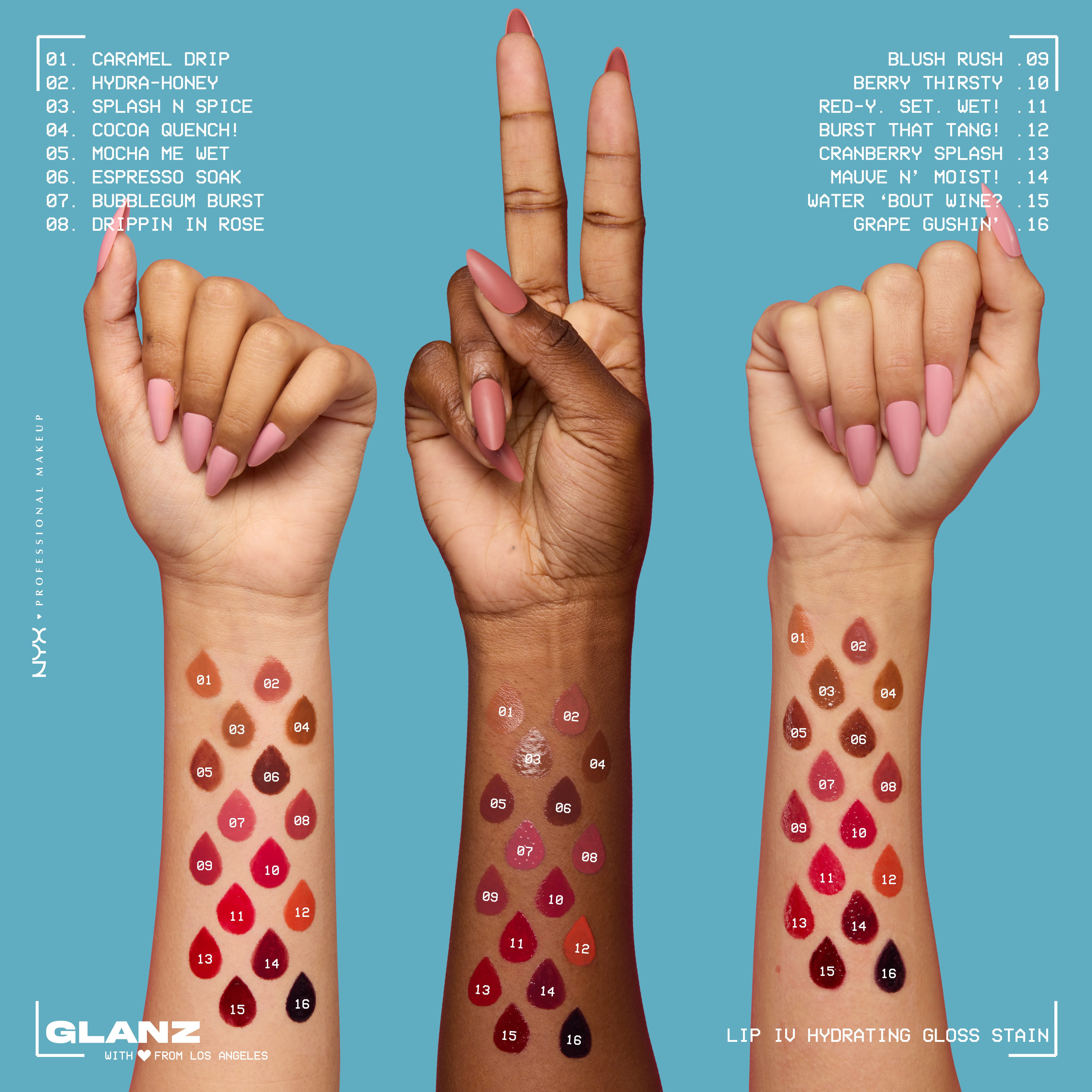 NYX Lipgloss NYX Professional Makeup Lip IV Gloss Serum Lipgloss, Wet-Look, spendet Feuchtigkeit, pflegt, hinterlässt Lip Stain.