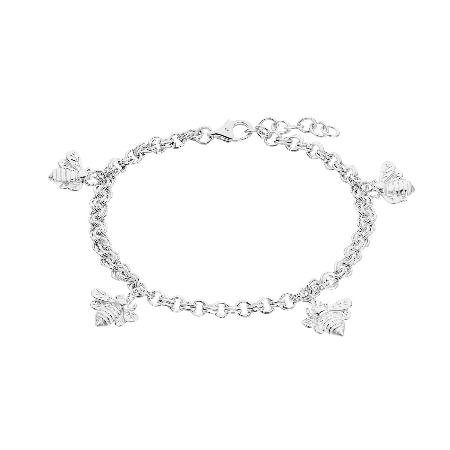 Amor Silberarmband für Damen, 925 Sterling Silber, Biene (Armband, 1-tlg)