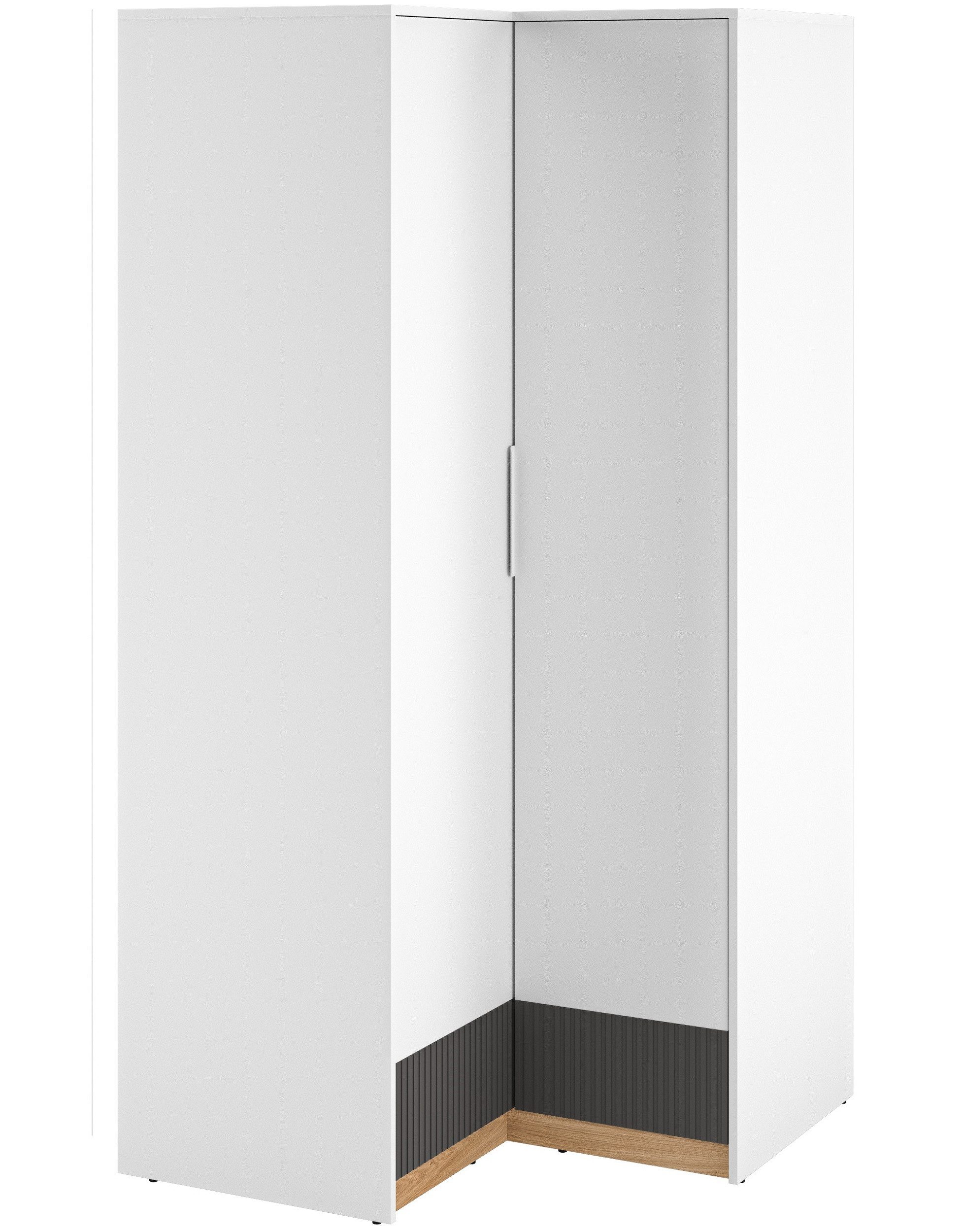 Eckschrank Torino 03 mit Einlegeböden und Kleiderstangen Jugend-Eckschrank