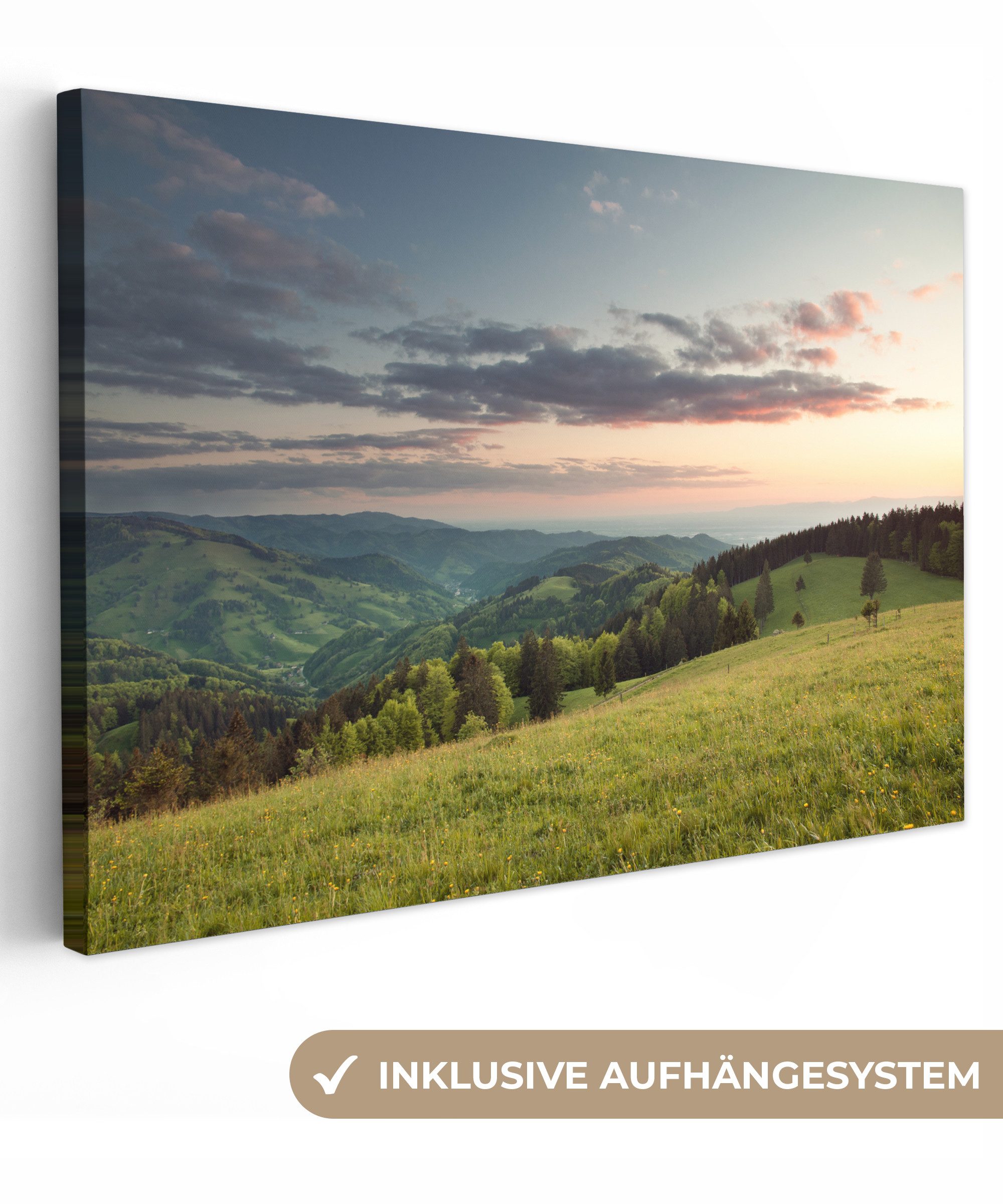 OneMillionCanvasses® Leinwandbild Blick auf den Schwarzwald günstig online kaufen