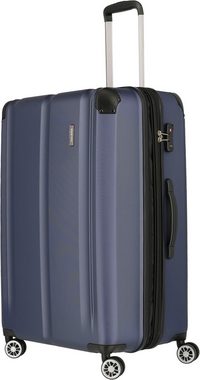 travelite Trolleyset City, marine, 4 Rollen, (2 tlg), Kofferset Reisegepäck Reisekoffer mit erweiterbarem Volumen