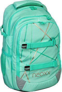 neoxx Schulrucksack Active, Mint to be, aus recycelten PET-Flaschen