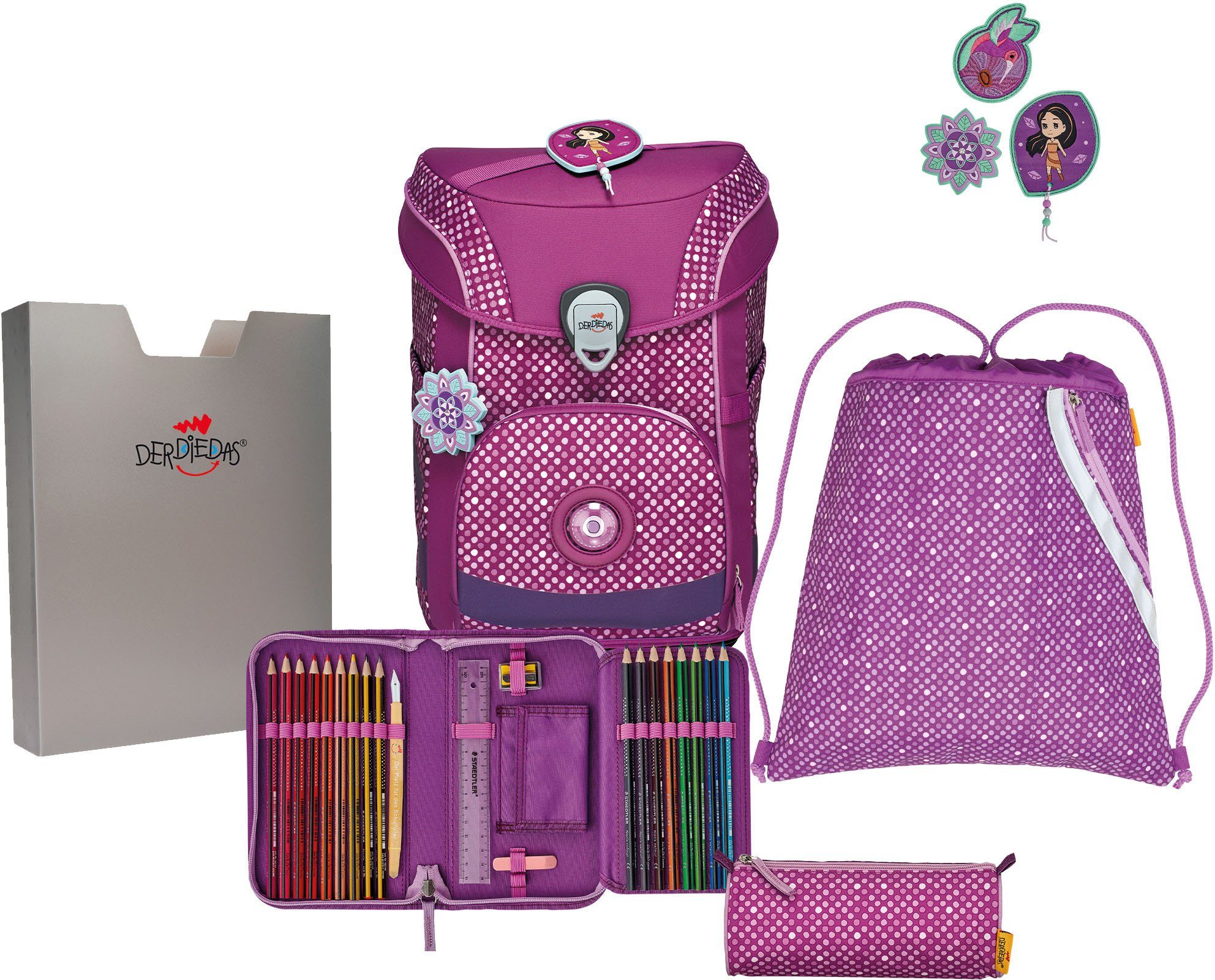 Schulranzen Ergoflex Easy, Purple Dots