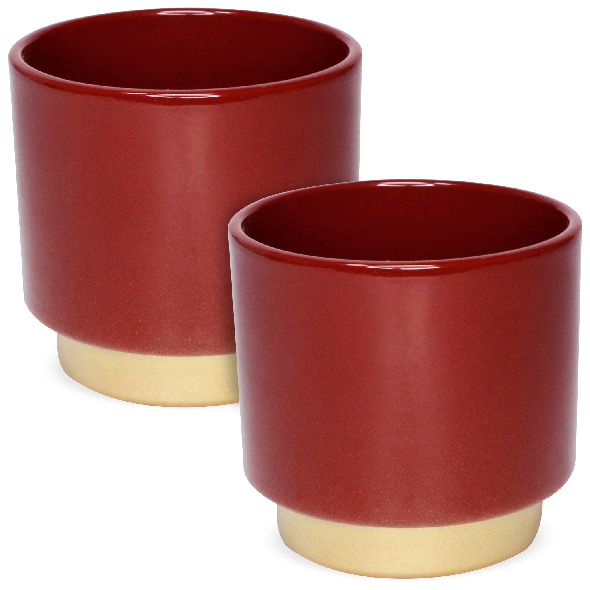 matches21 HOME & HOBBY Blumentopf Blumentöpfe 2er Set aus Keramik in Ø 13 x günstig online kaufen