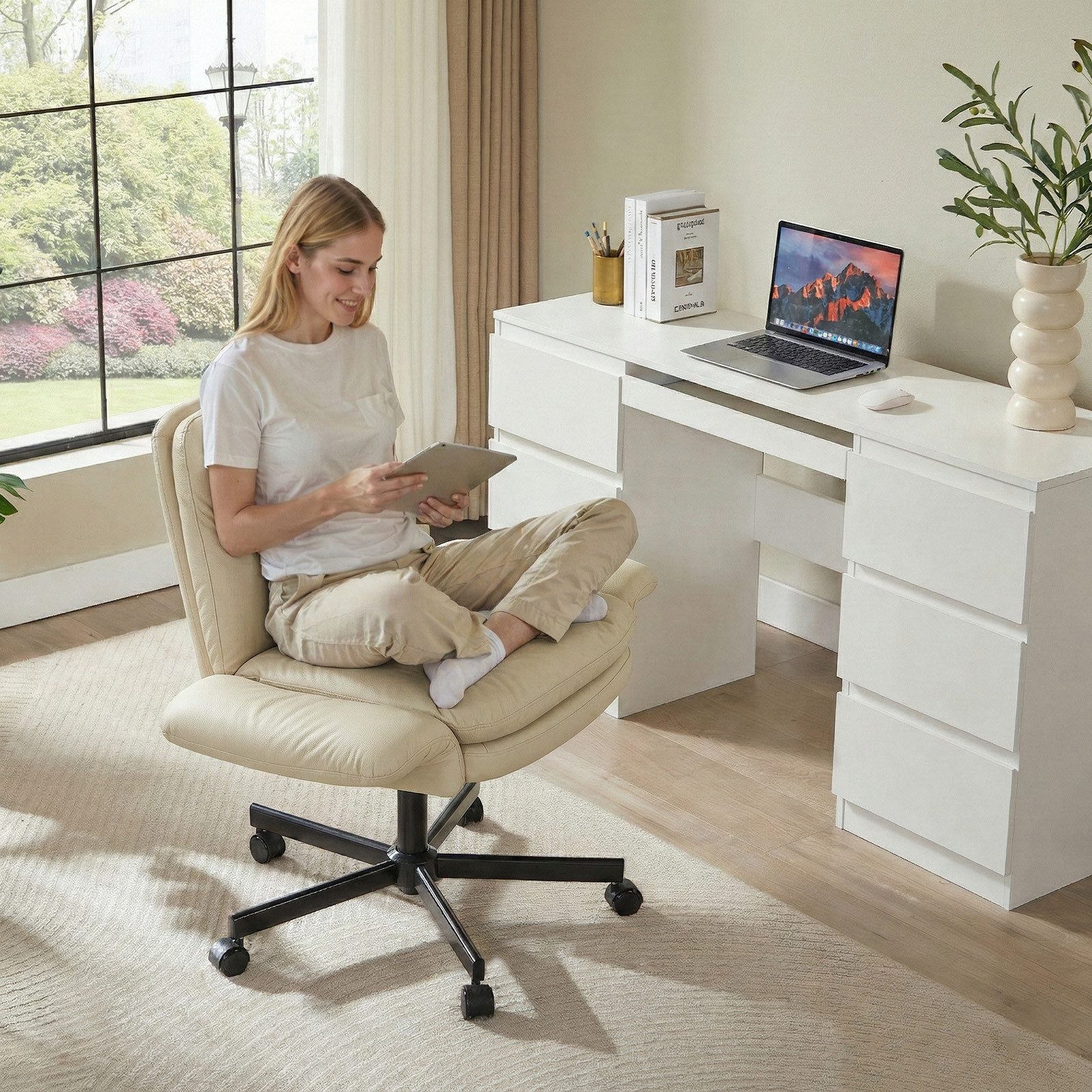 Bestier Drehstuhl Ergonomische Bürostühle, drehbare Kosmetikstühle, Bürostühle