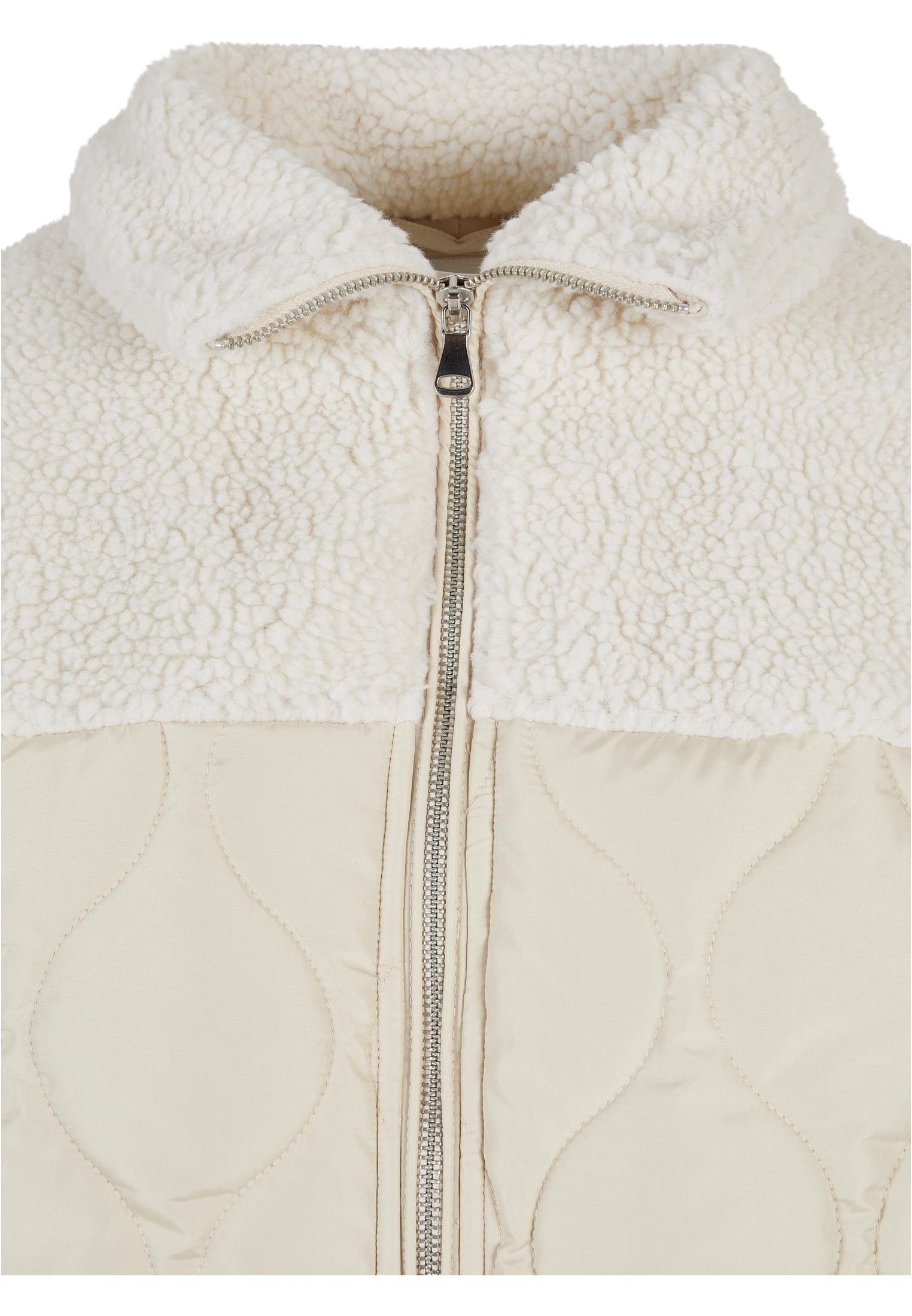 Damen Coat Sherpa Oversized Winterjacke Ladies softseagrass/whitesand Quilted URBAN (1-St) CLASSICS
