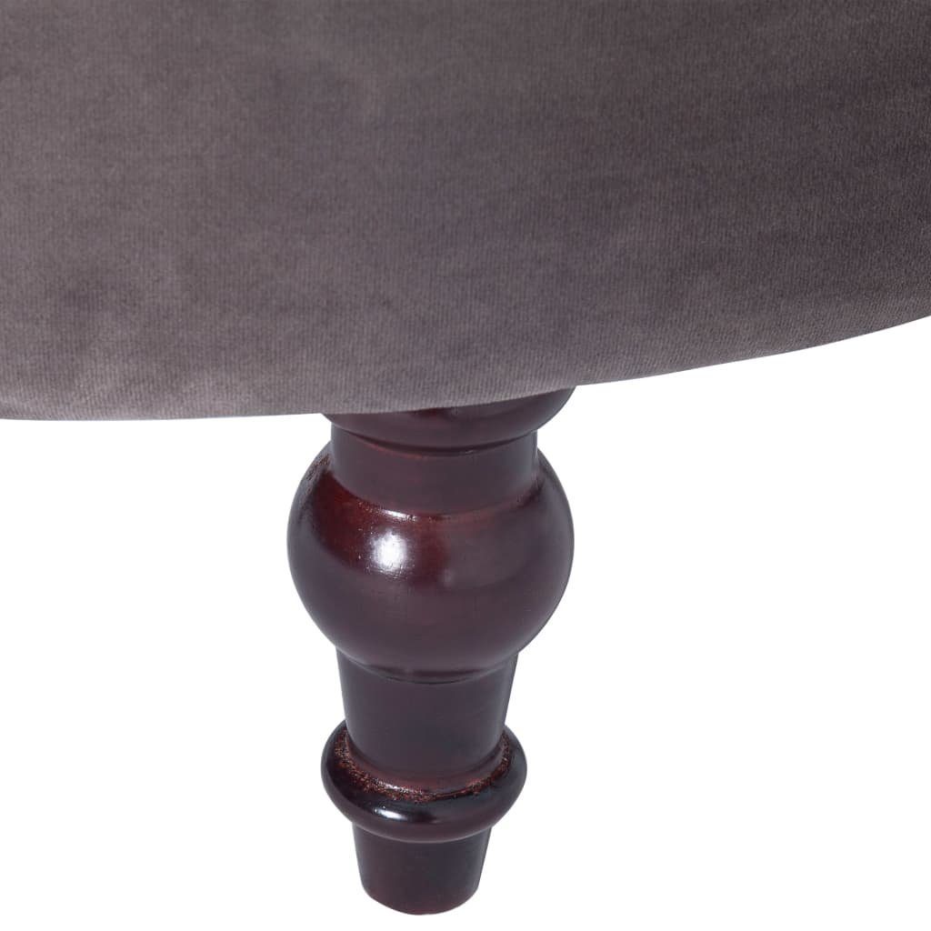 vidaXL Sessel Stuhl mit Rückenlehne (1-St) Samt Grau hoher