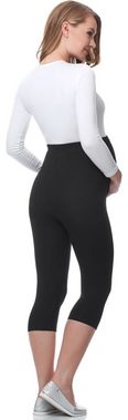 Be Mammy Umstandsleggings 3/4 Umstandsleggings aus Viskose BE-03 2er Pack (2-tlg) elastischer Bund