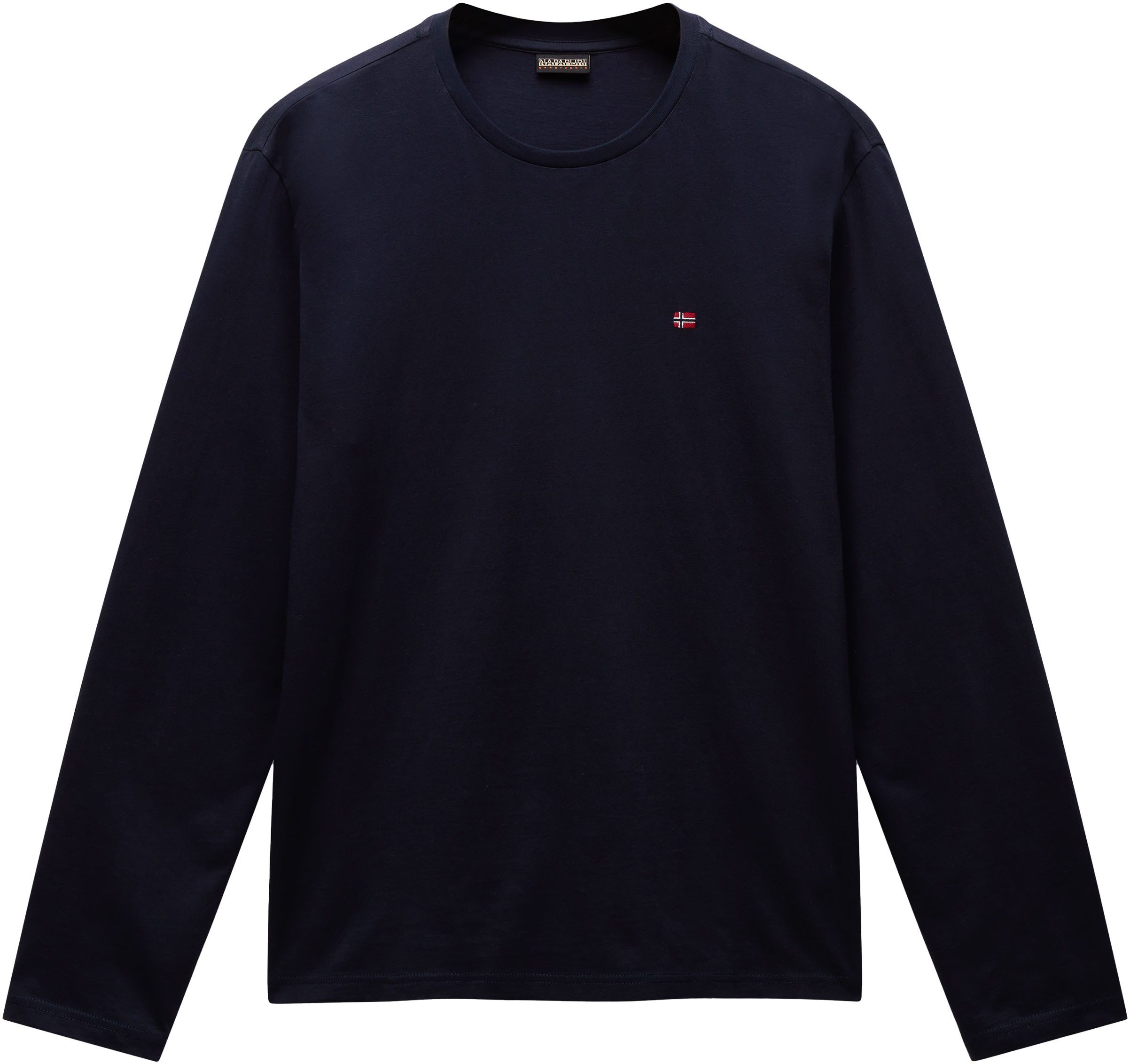Napapijri T-Shirt unifarbenes Design, aus Baumwolle, auch in großen Größen – Bild 5 von 5