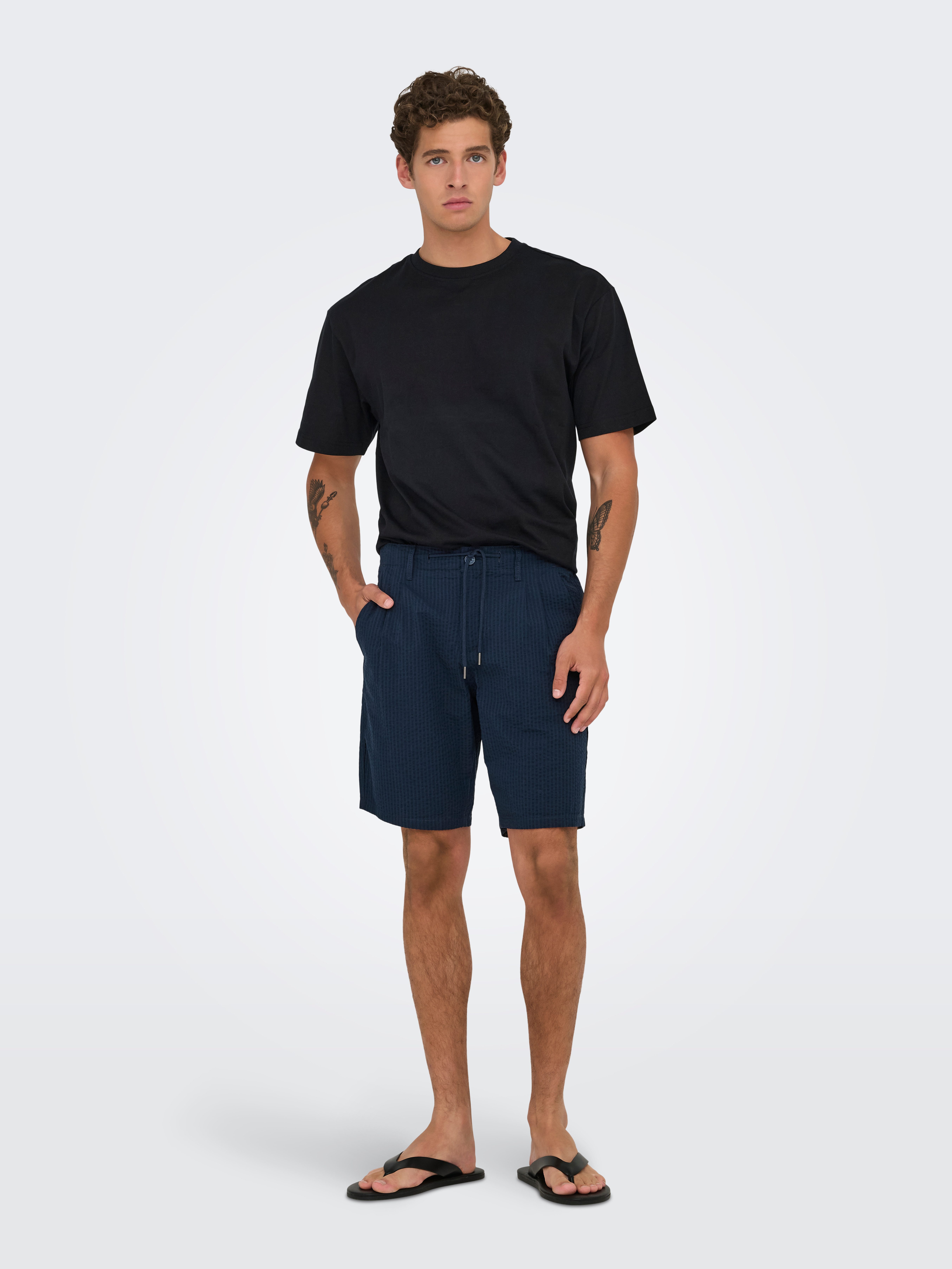 ONLY & SONS Shorts ONSLEO LIFE 0009 SEERSUCKER SHORTS NOOS
