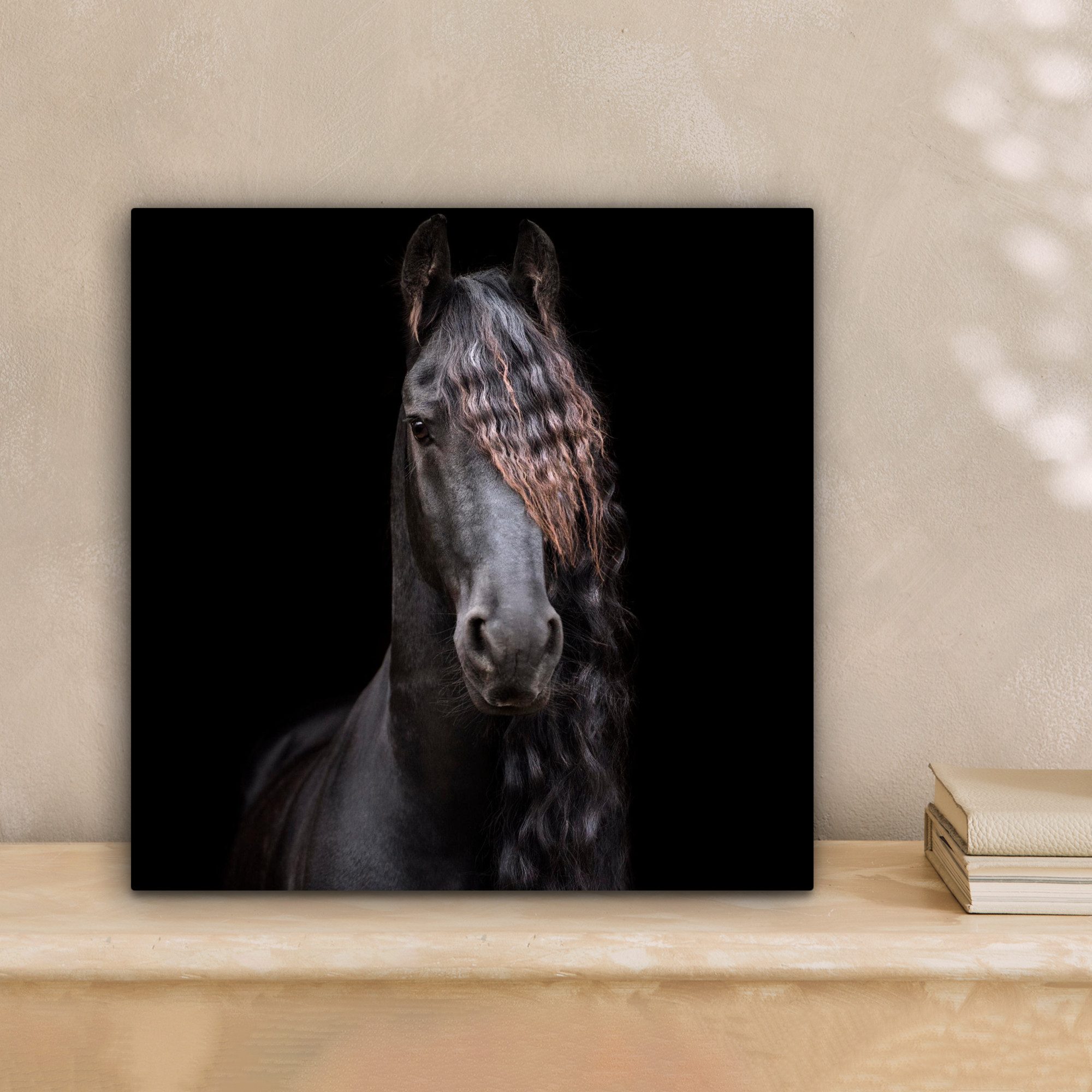 OneMillionCanvasses® Leinwandbild Pferde - Friesisch - günstig online kaufen