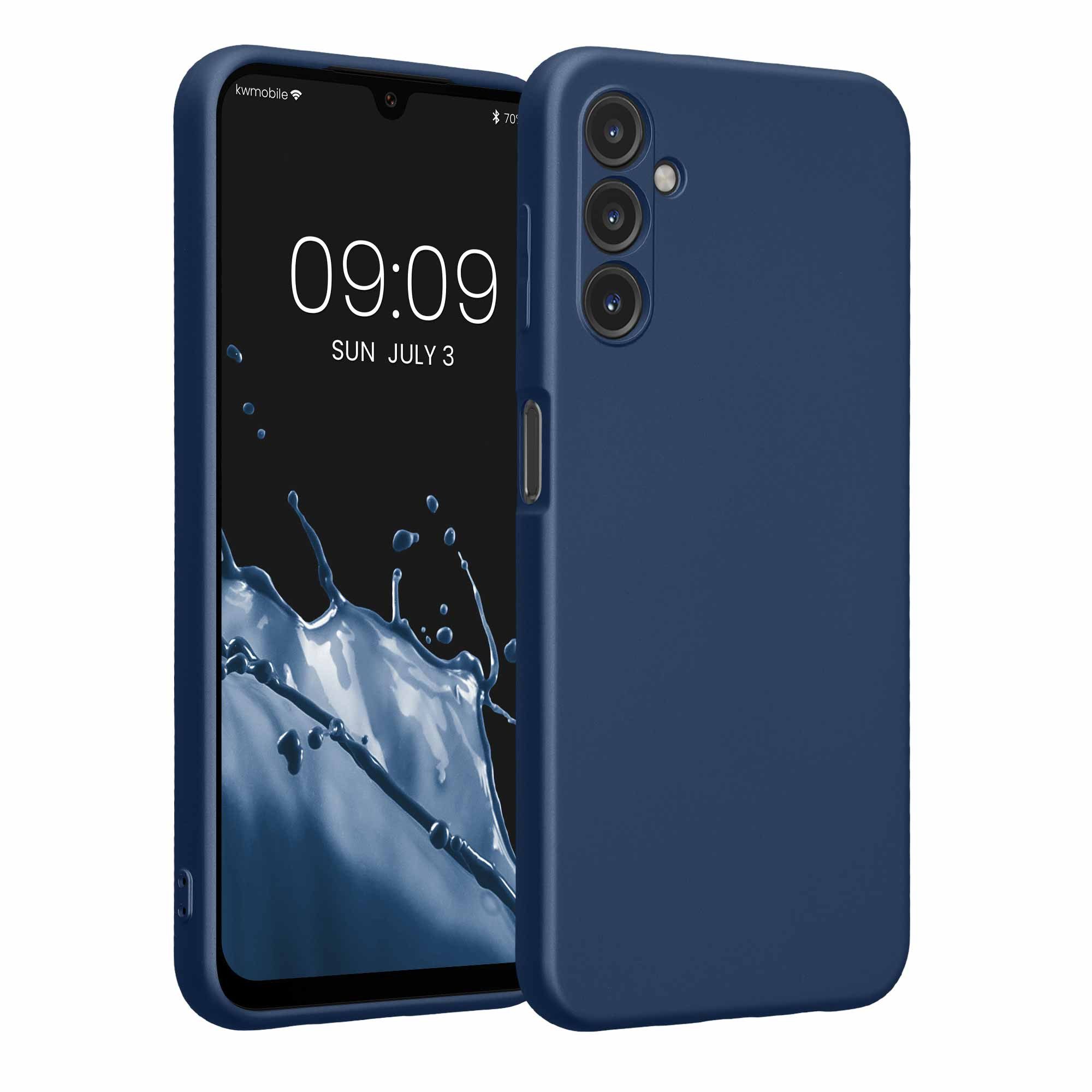 kwmobile Smartphone-Hülle Handyhülle für Samsung Galaxy A14 5G Hülle, weiche Silikon Case metallisch schimmernd - Schutzhülle Cover