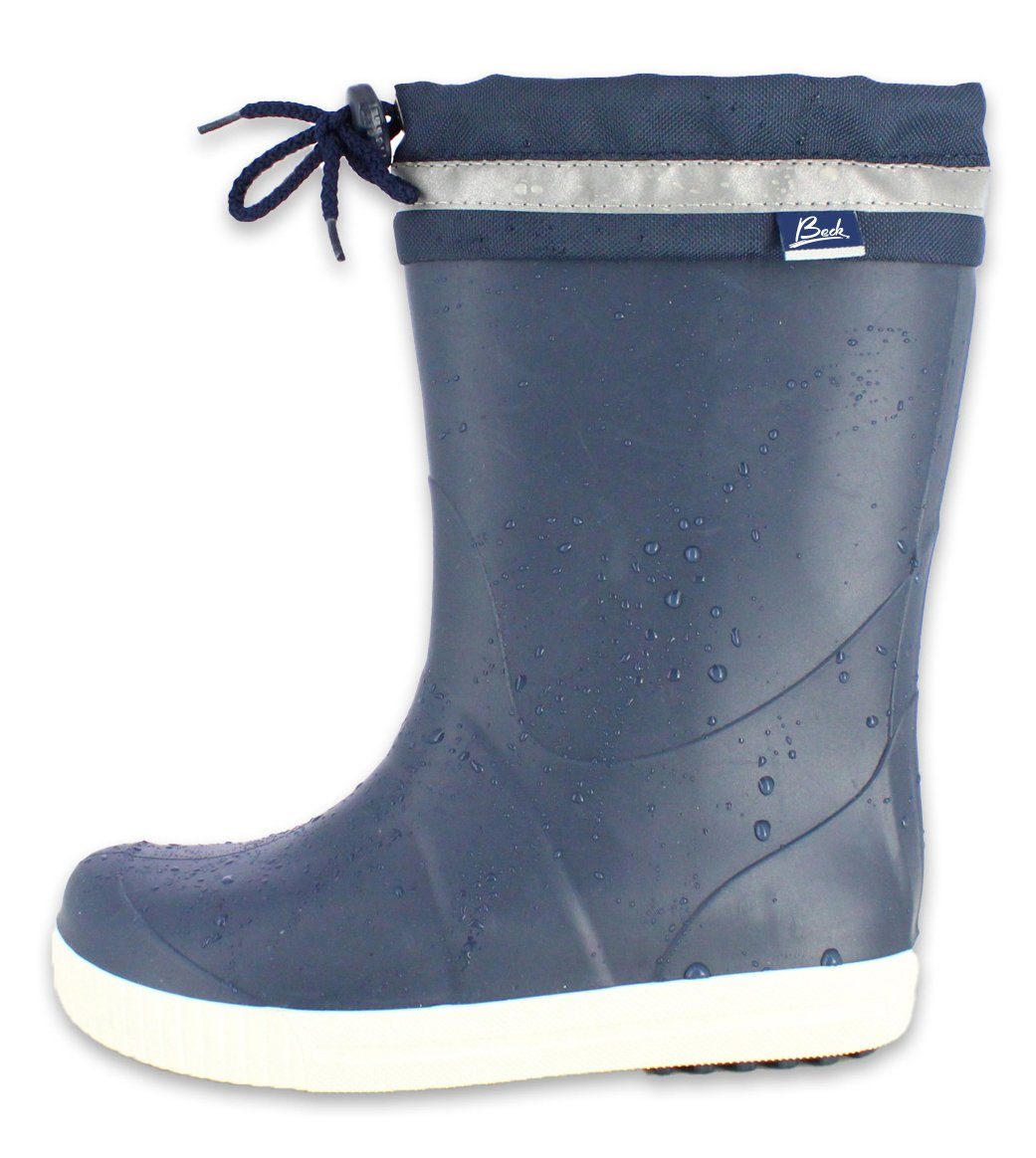 Beck Regenstiefel Wellies Gummistiefel (für Mädchen und Jungs, in vielen Farben und Größen erhältlich) wasserdicht, robustes Material, geformte Einlegesohle dunkelblau