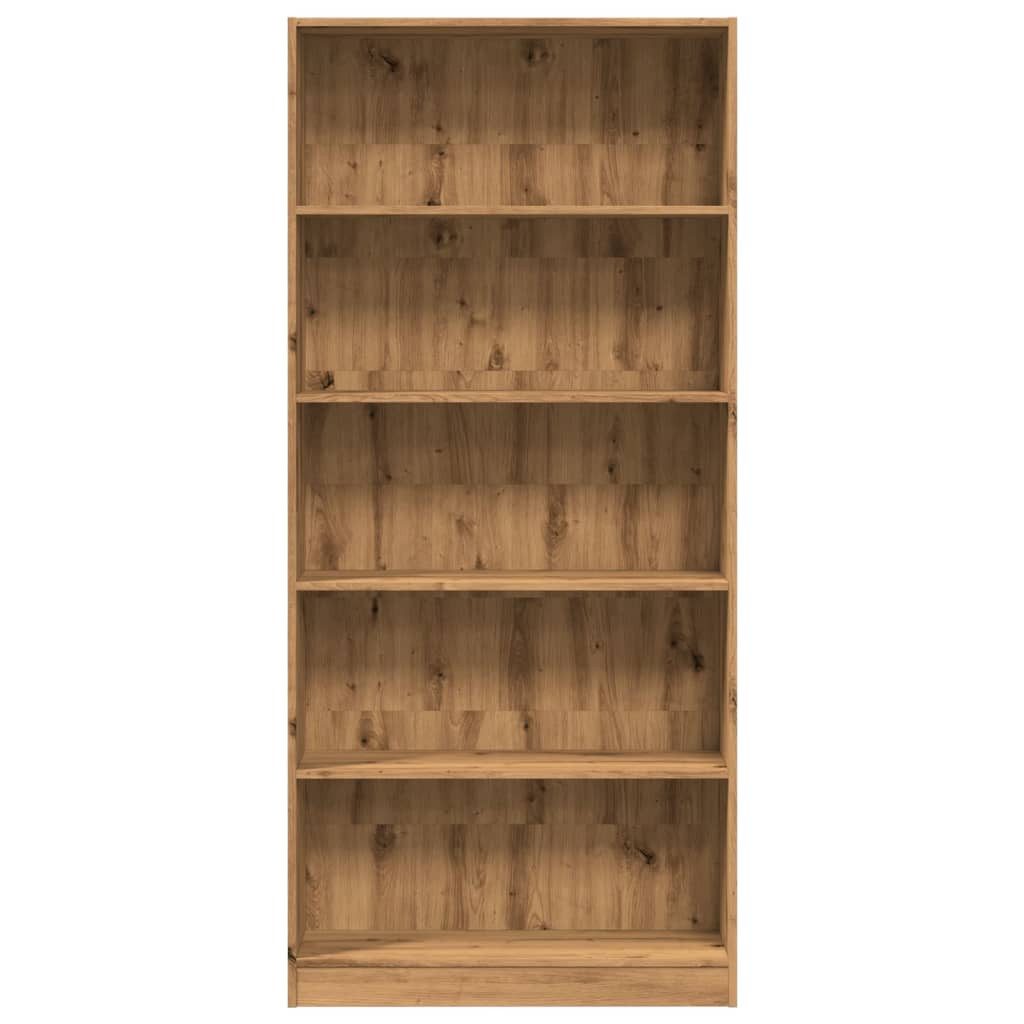 vidaXL Bücherregal Bücherregal Artisan-Eiche 80x24x176 cm Holzwerkstoff, 1-tlg. – Bild 4 von 5