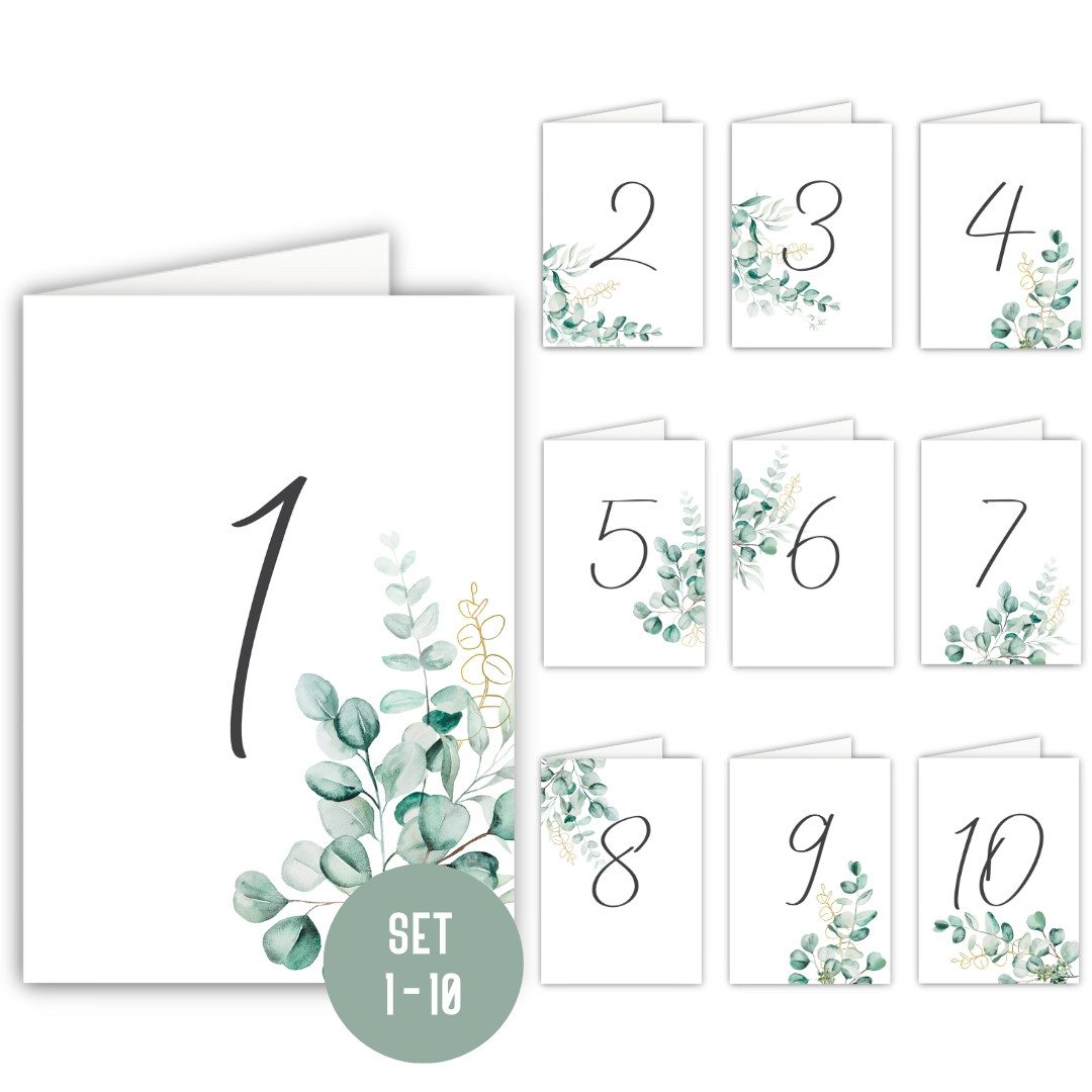 Things of Happiness Papierdekoration Tischnummern Hochzeit Event Geburtstag Tagung, 450mg Papier