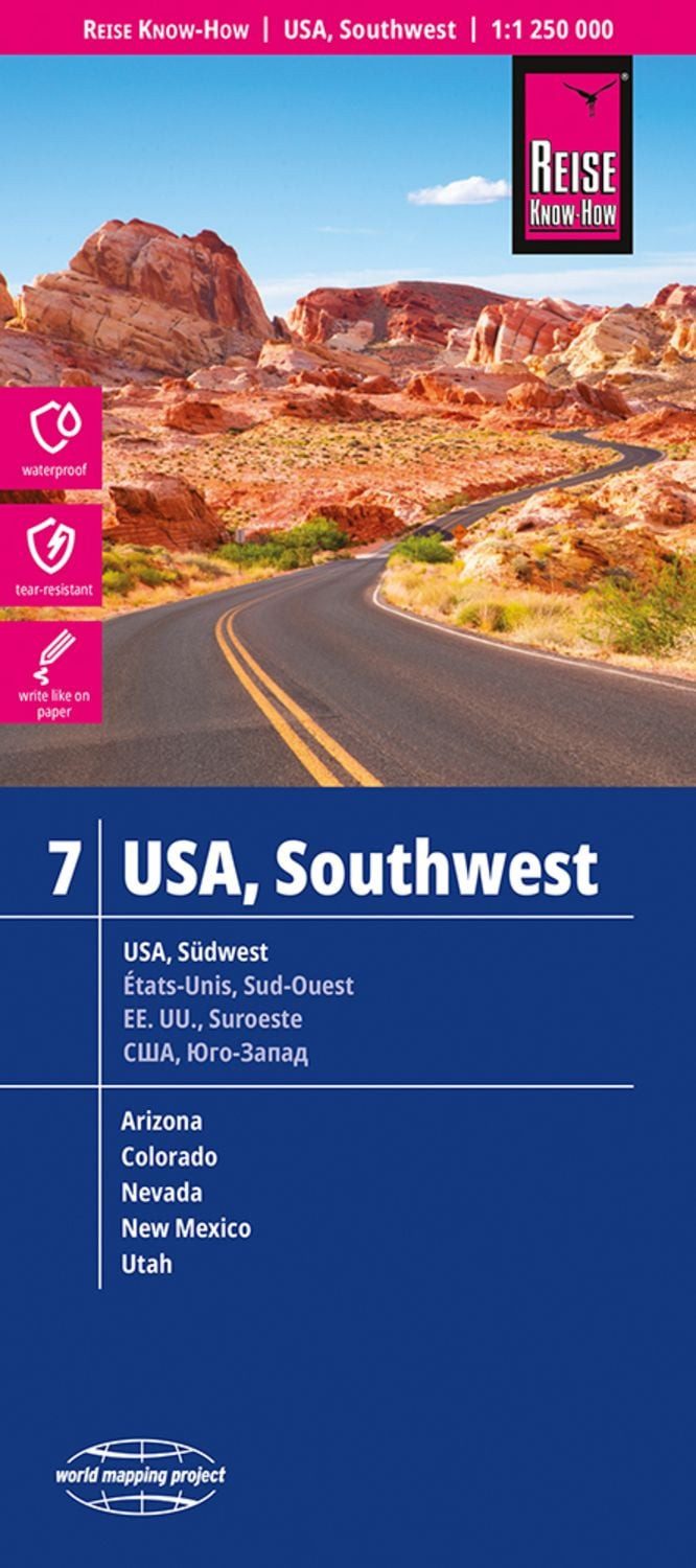 Reise Know-How Landkarte USA 07, Südwest / USA, Southwest (1:1.250.000 / diverse