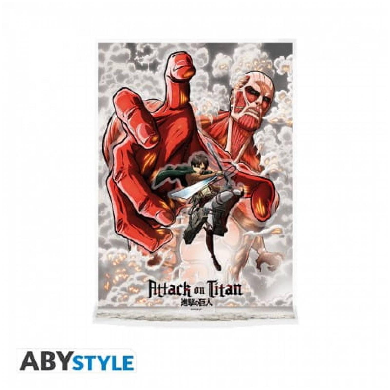 Merchandise-Figur ATTACK ON TITAN - Acryl® Diorama - Eren vs Colossal Titan
