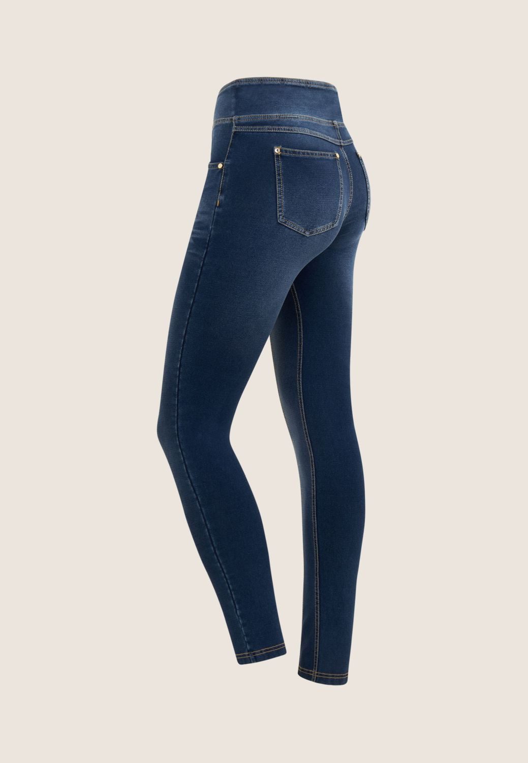 Freddy Lederhose Freddy N.O.W. High Waist Denim mit überkreutztem Bund in B günstig online kaufen