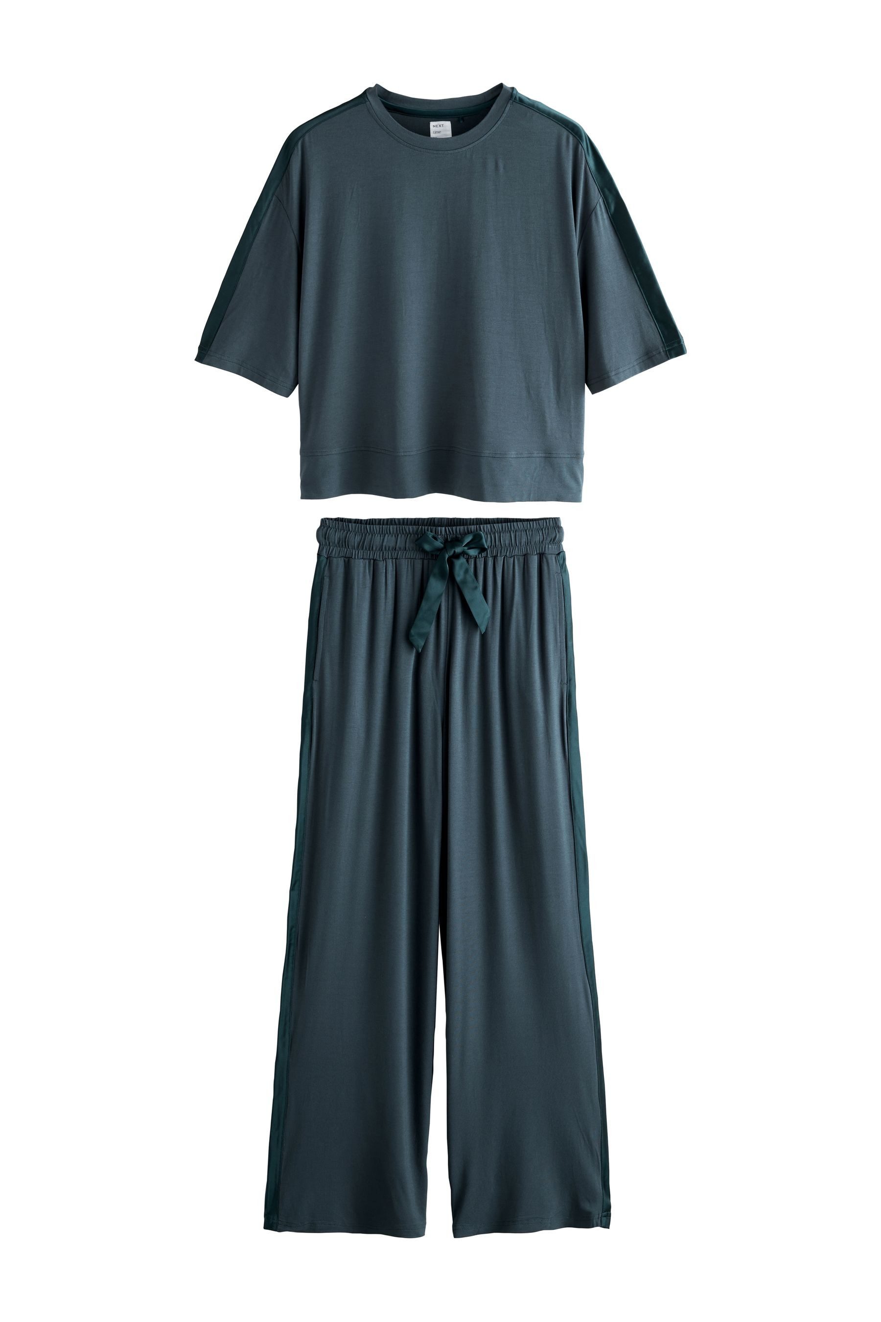 Next Pyjama Kurzärmeliger Schlafanzug aus Jersey-Satingemisch günstig online kaufen