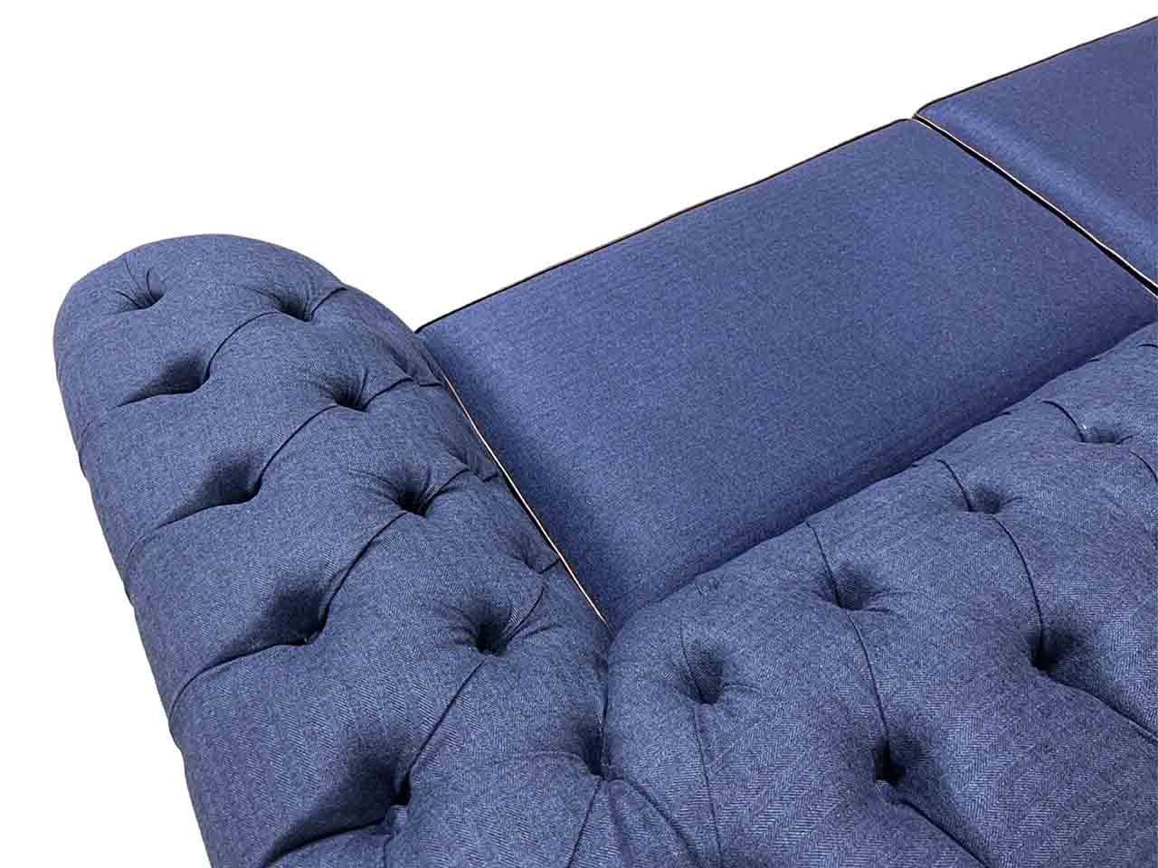JVmoebel Wohnzimmer Textil 4 Sitzer Klassisch Sofas Sofa Chesterfield-Sofa, Design