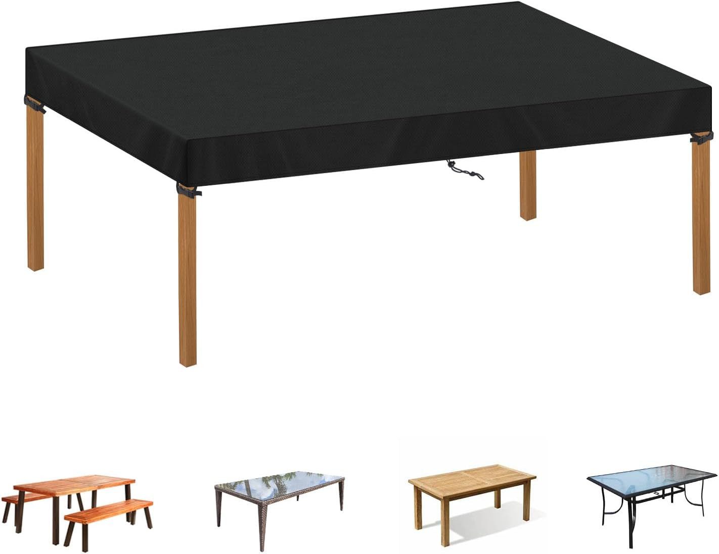FELIXLEO Gartenmöbel-Schutzhülle Gartentisch Abdeckung 160x80x15cm wasserdicht 420D Oxford (1-St)