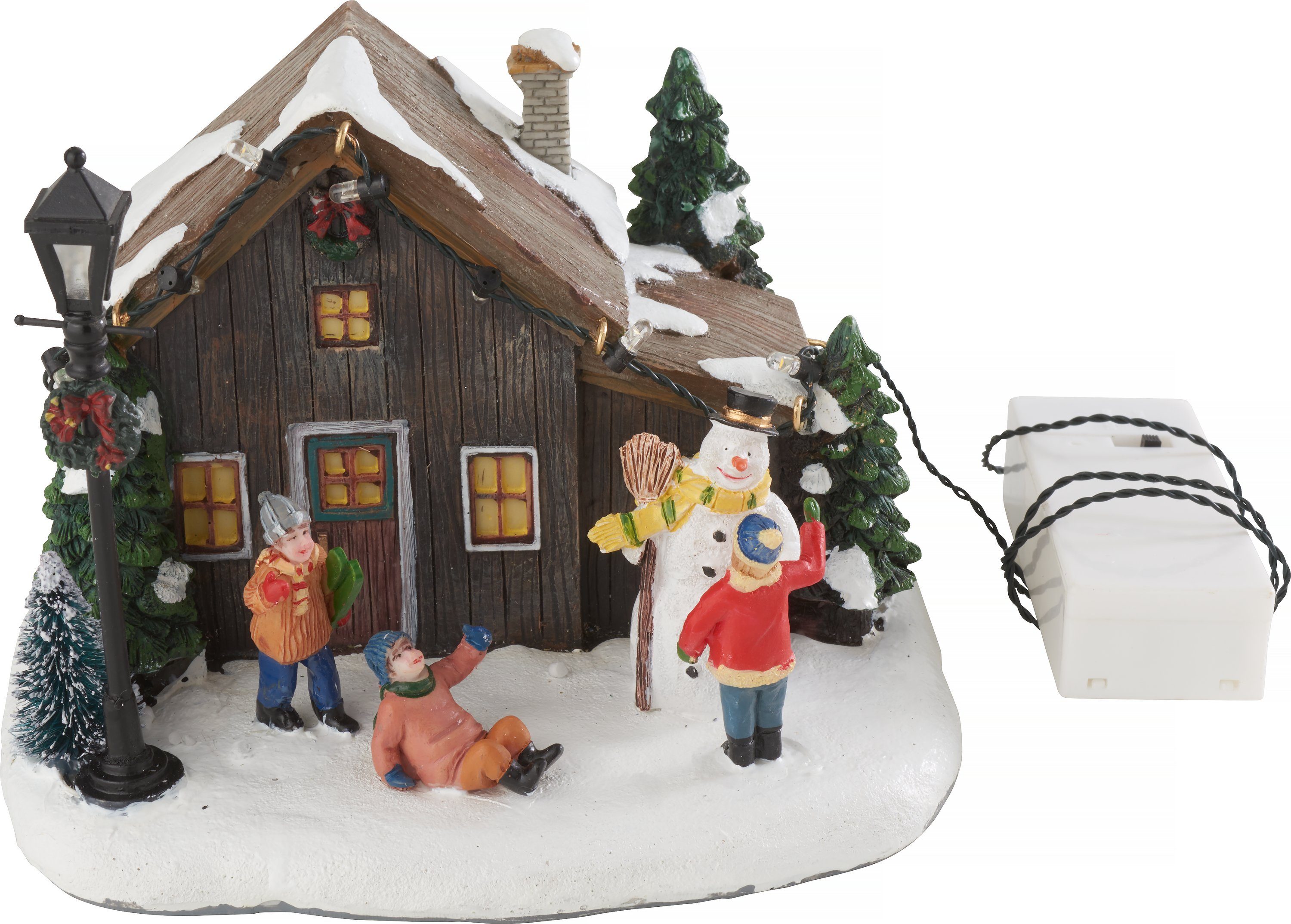 VBS LED-Dekofigur Haus im Schnee, inkl. LED Beleuchtung günstig online kaufen