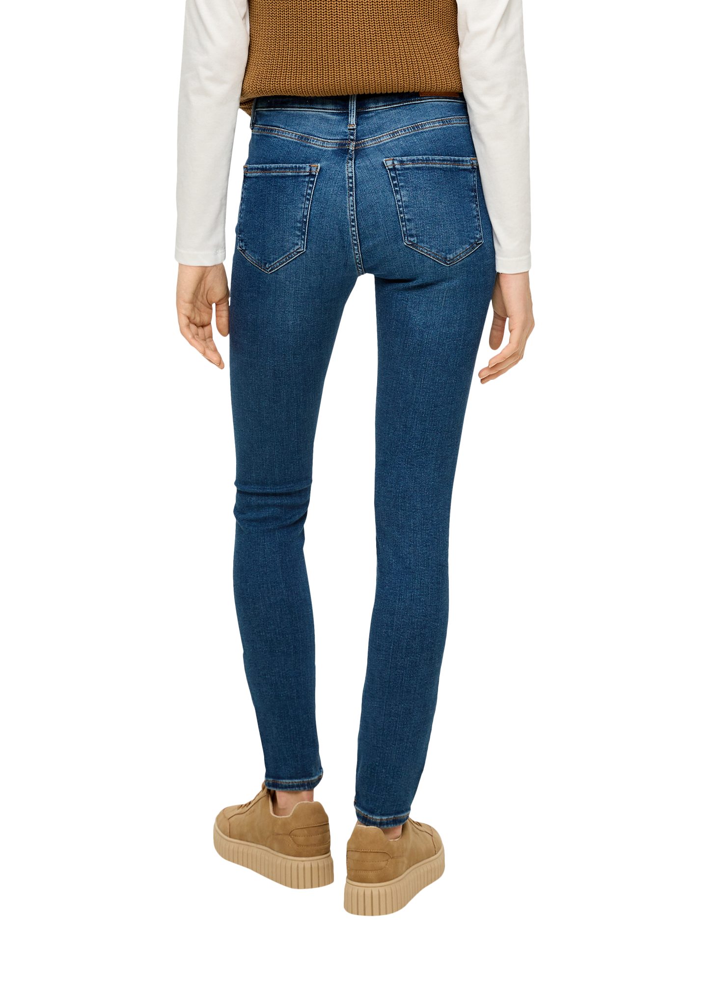 Jeans Leg Fit Mid s.Oliver Izabell 5-Pocket-Jeans Rise / Label-Patch Skinny / / Skinny