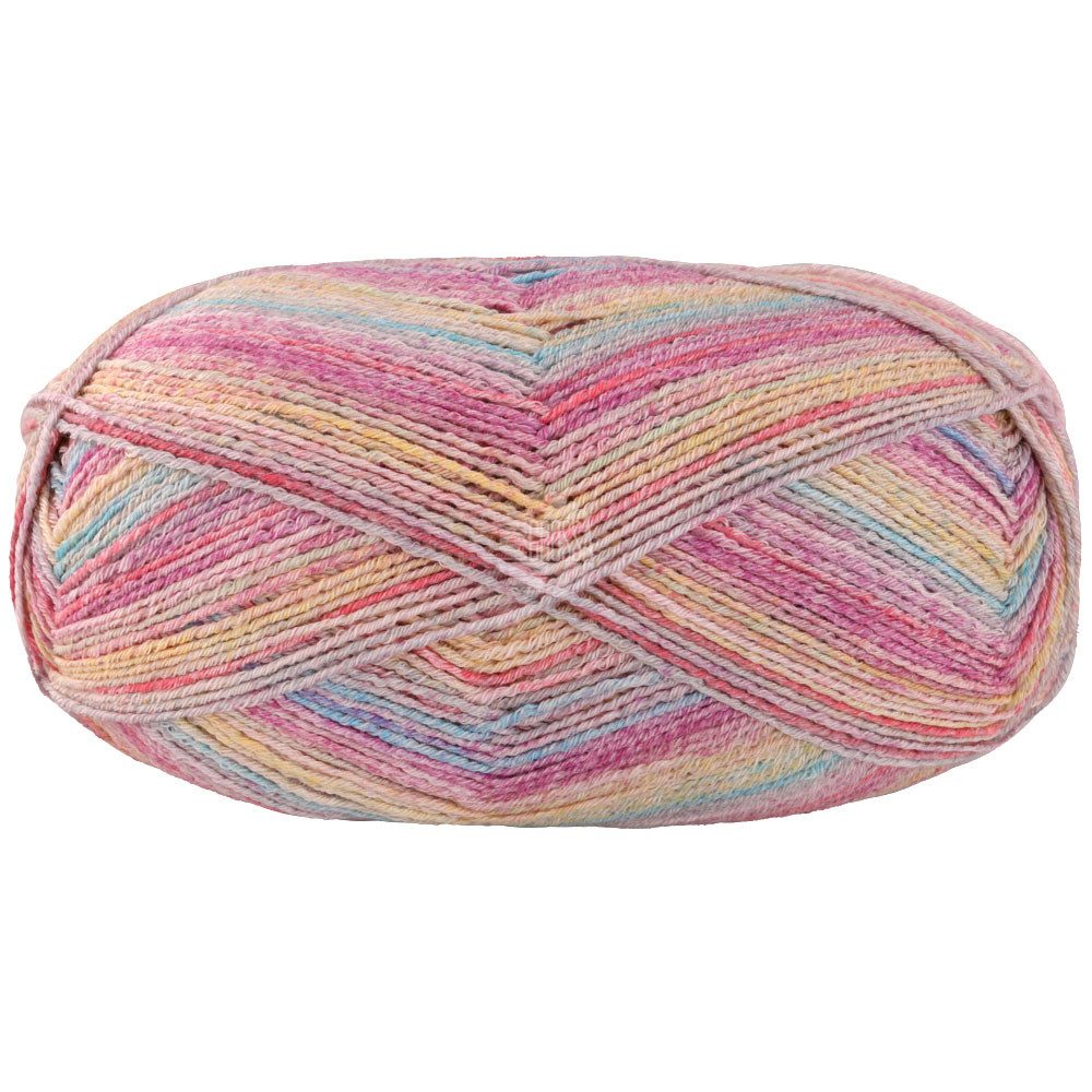 LANA GROSSA MEILENWEIT 100 g Cotone Vegano Mango Häkelwolle, 420 m (weiche und vegane 4-fach Sockenwolle), 100 g