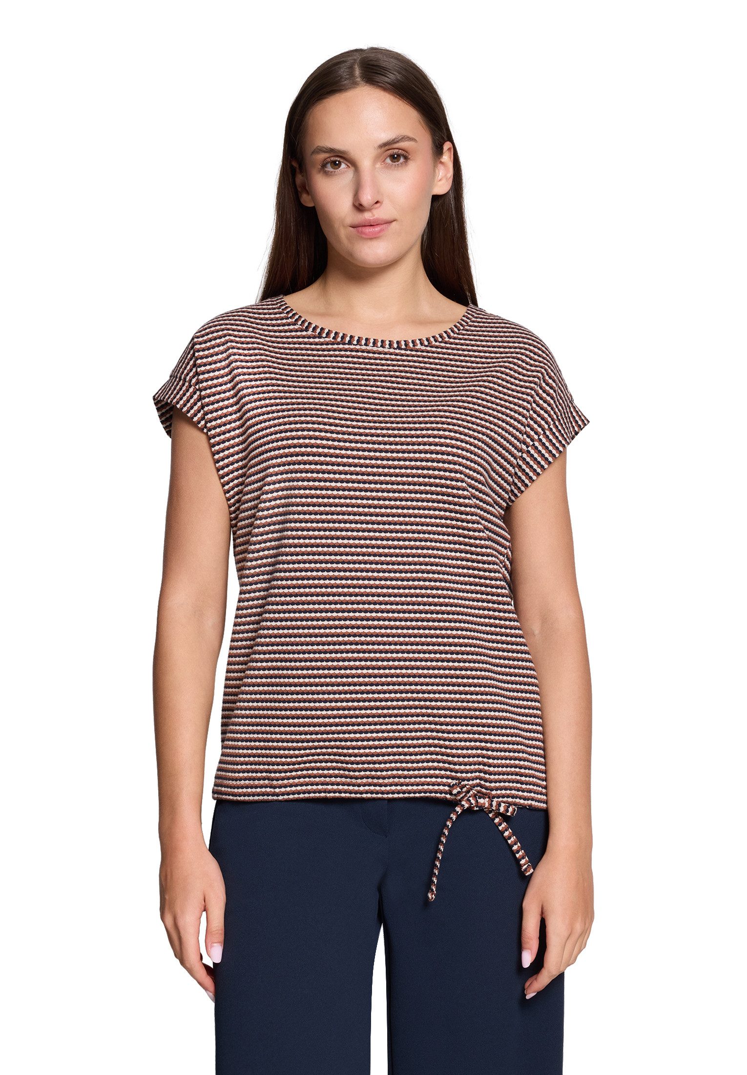 Kurzarmshirt Damen mit Tunnelzug