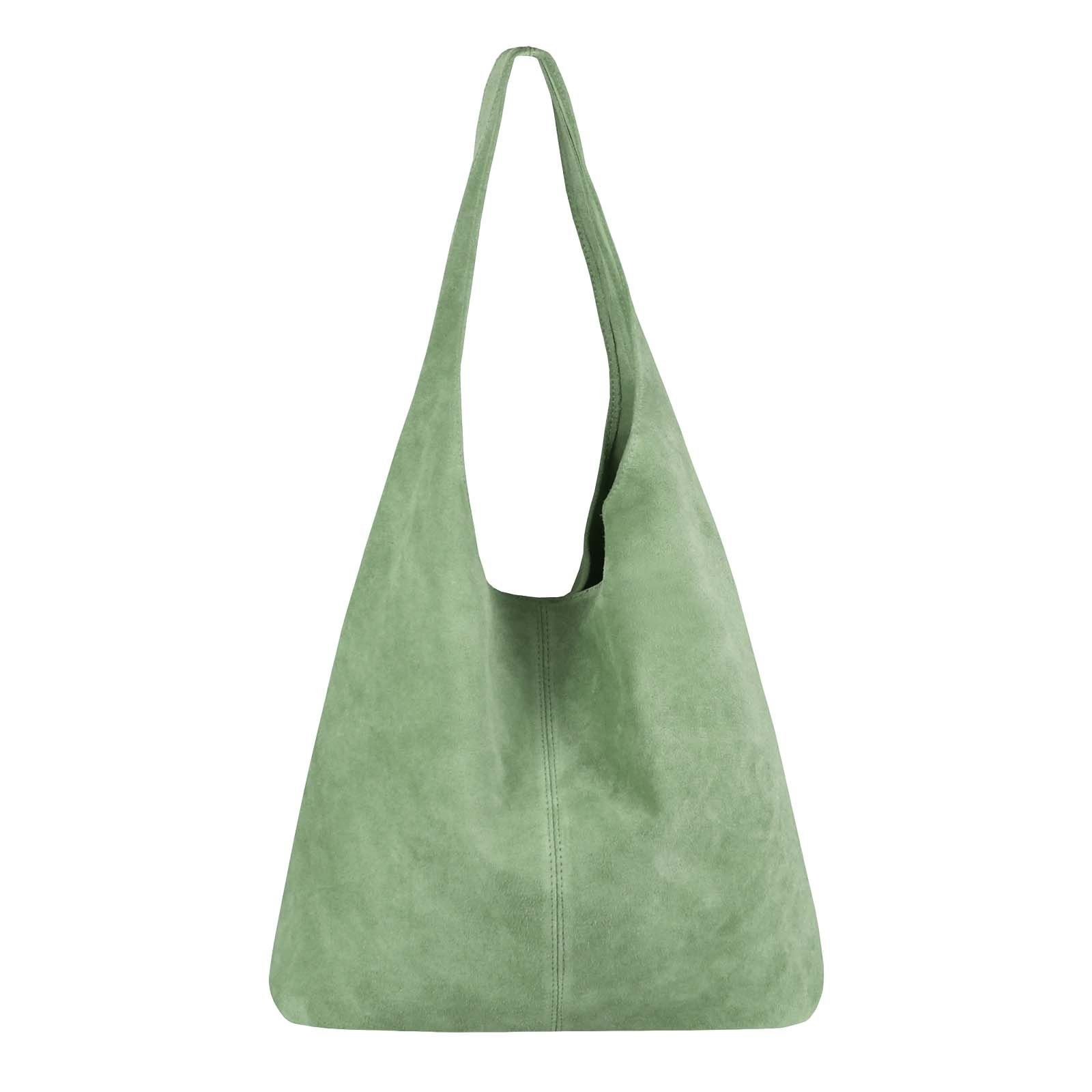 Schultertasche Made in Italy Damen Leder Tasche Schultertasche