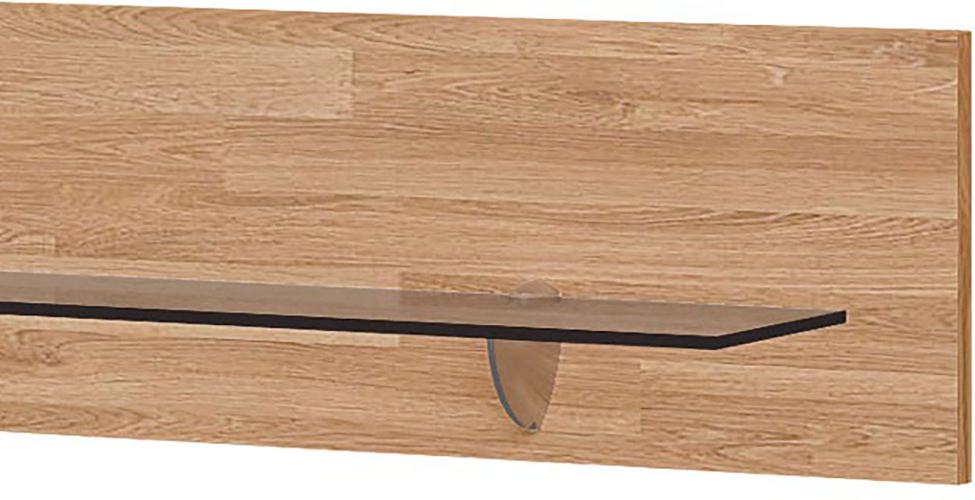 OTTO home Wohnwand VETRO: besteht aus 2 Vitrinen, 1 Lowboard & 1 Wandregal, Wohnzimmer., (4-St), Breite:280cm,Türen aus Massivholz mit Glaseinsätzen,Korpus aus Melamin