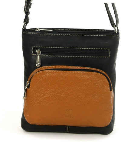 DrachenLeder Handtasche DrachenLeder Tasche Damen Handtasche (Handtasche), Damen, Jugend Tasche aus Leder, Größe ca. 21cm in schwarz, braun