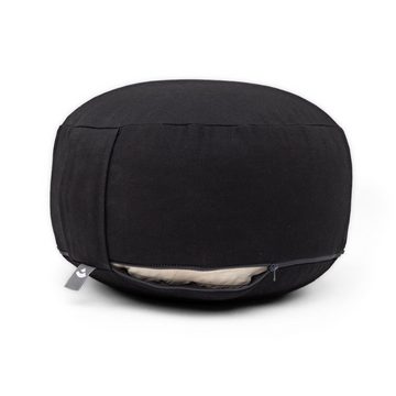 bodhi Meditationskissen RONDO BASIC schwarz, Dinkelhülsen