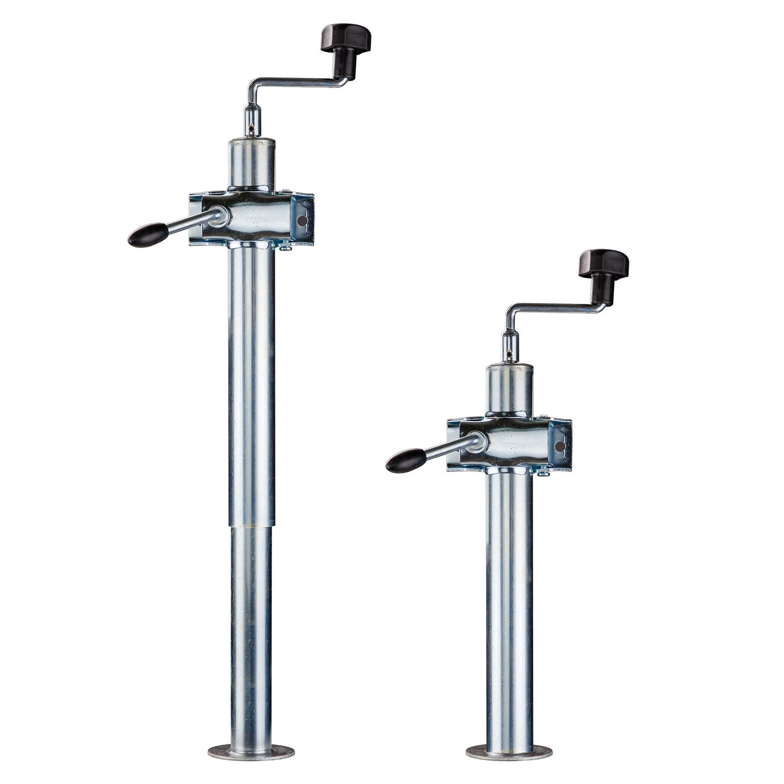 DEMA Anhänger-Abstellstütze Anhängerstützen mit Kurbel und Klemmhalter 2er-Set, (2-tlg)