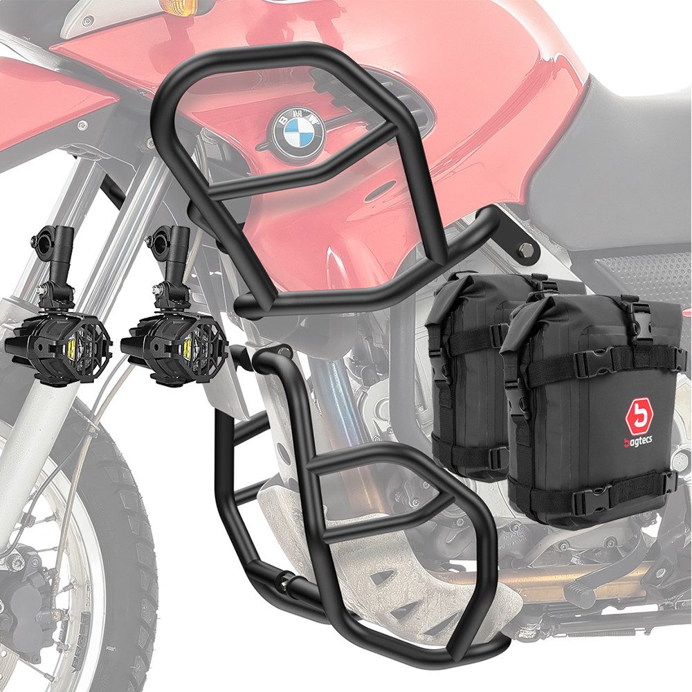 Motoguard Motor-Schutzhülle Sturzbügel + Scheinwerfer für BMW F 650 GS 00-07 + Taschen schwarz SG5