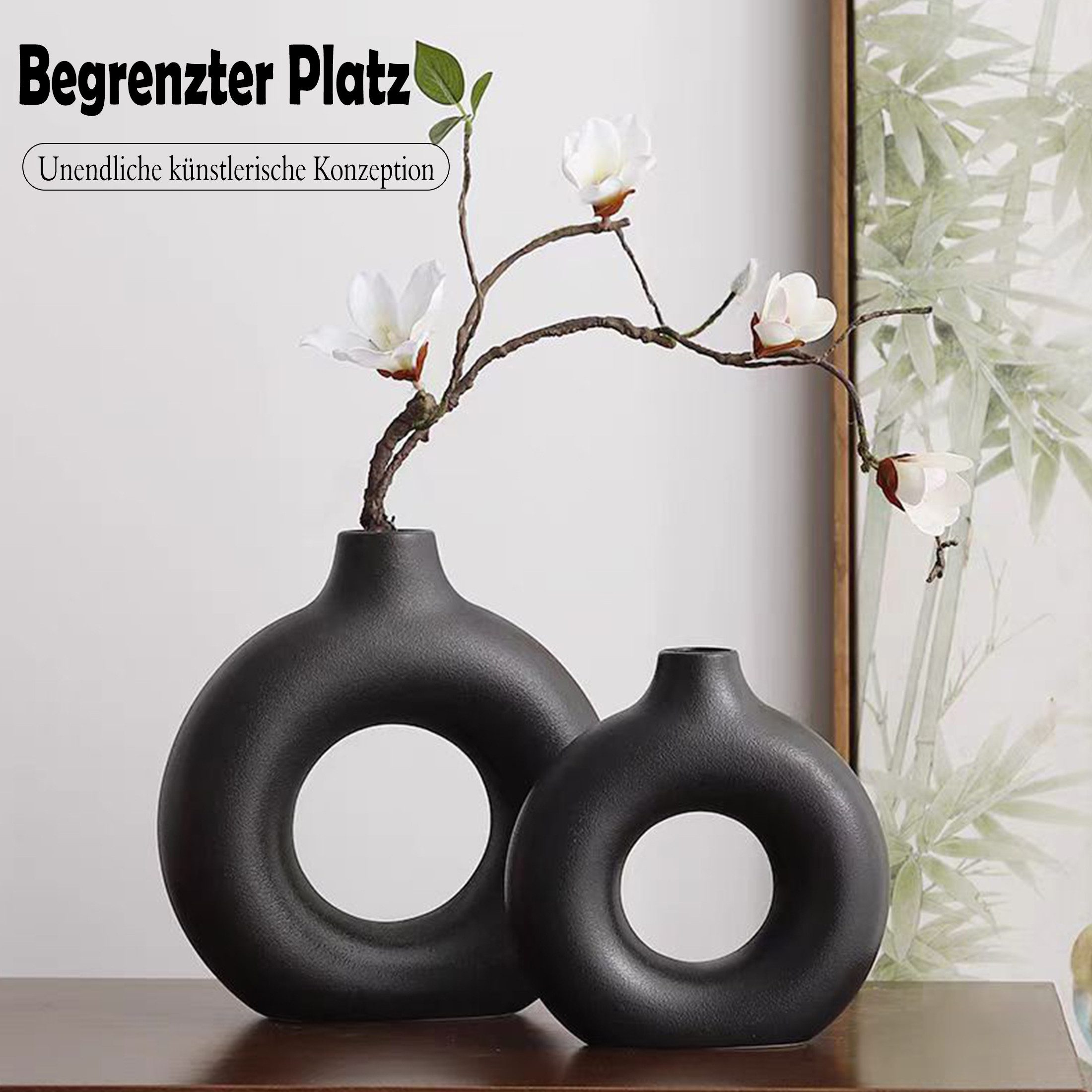 Masbekte Dekovase Keramik Vase, Matte Pampasgrasvase, günstig online kaufen