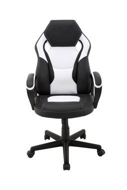 möbelando Gaming Chair MATTEO (BxT: 60x65 cm), in schwarz/weiß