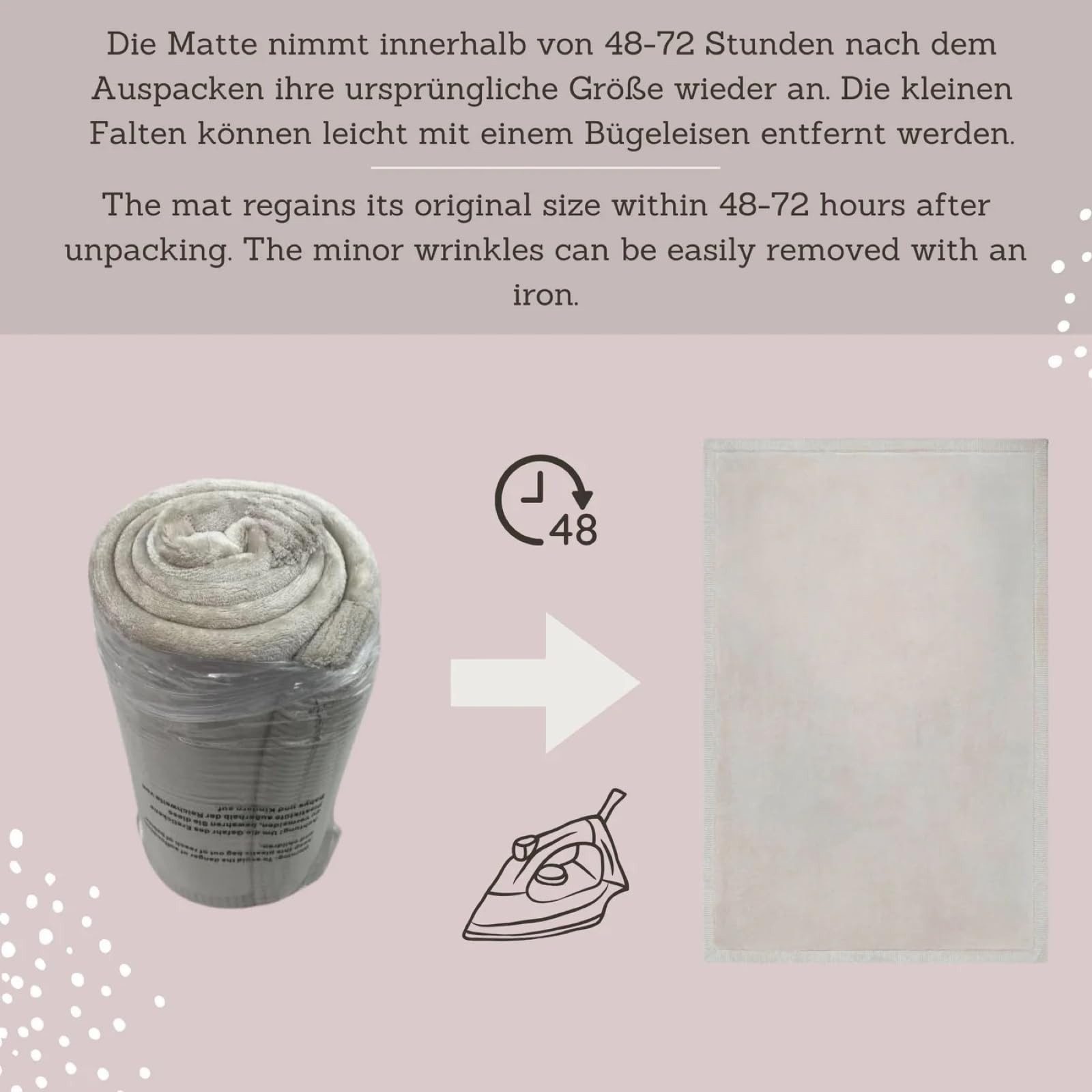 Hakuna Matte Spielmatte Baby 170 x 120 x2,5cm, Teppich für Kinderzimmer mit Memory-Schaum