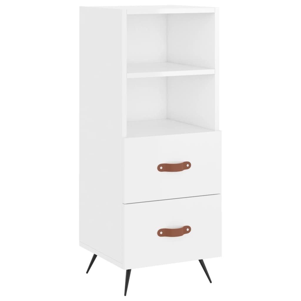 Sideboard Sideboard Hochglanz-Weiß 34,5x34x90 cm Holzwerkstoff